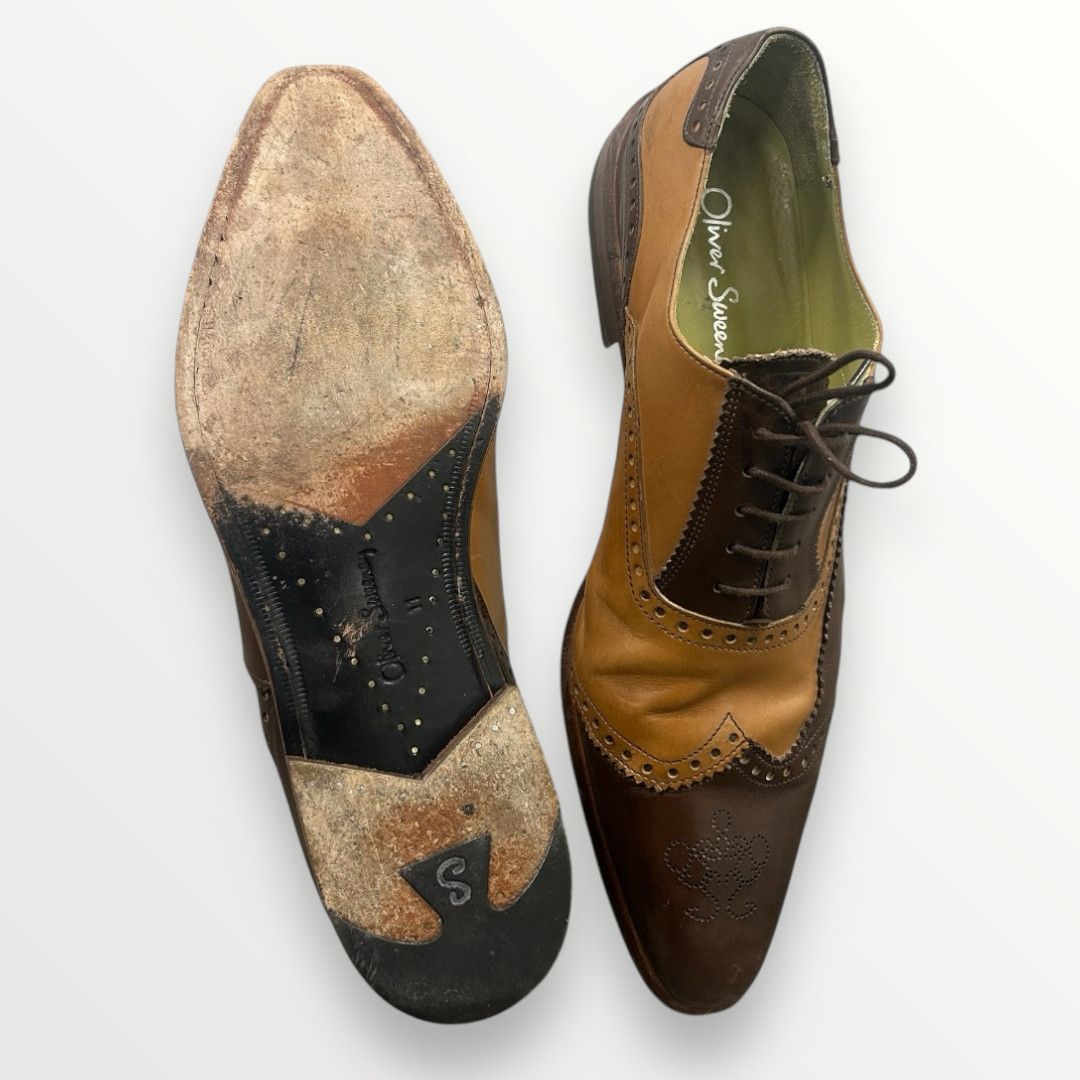 Oliver Sweeney Oliver Sweeney Leather Two Toned Wingtip Brogues Men's Shoes Size US 11 / EU 44 - 5 Thumbnail