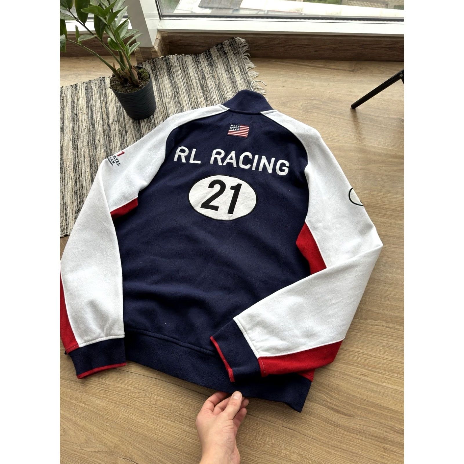 Polo Ralph Lauren VINTAGE Polo Ralph Lauren Racing Sweatshirt XL Blue USA Polo RL Racing 80s 90s Mens Pullover Size US XL / EU 56 / 4 - 6 Thumbnail