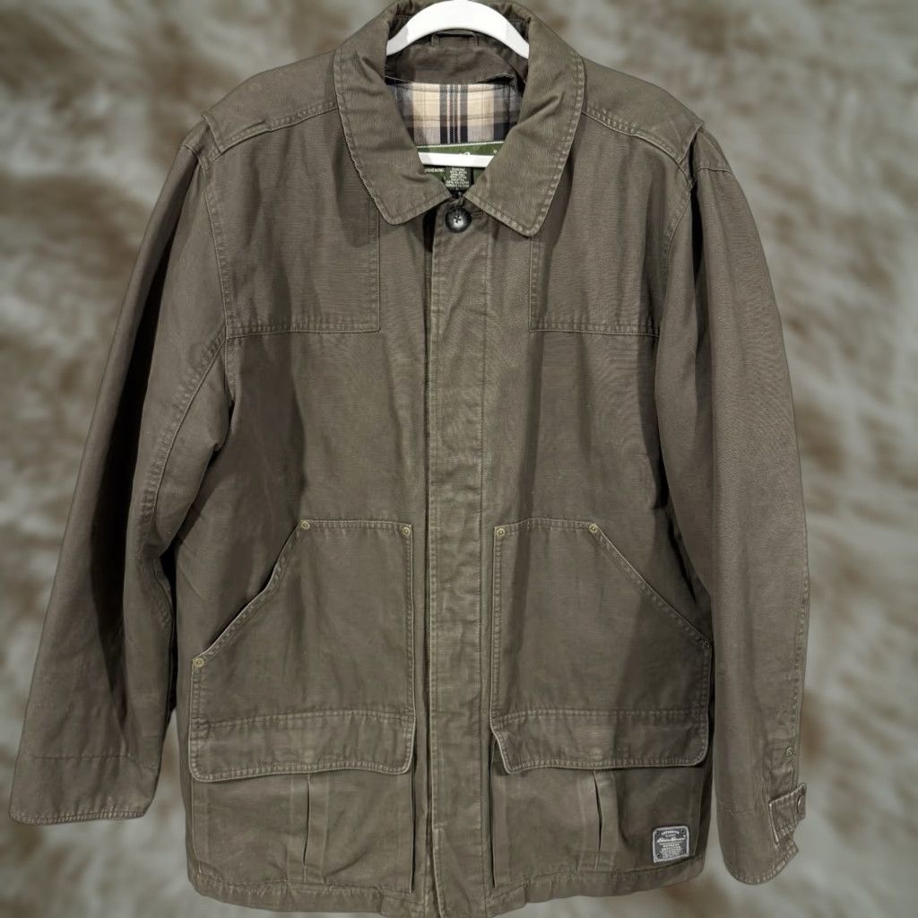 Eddie Bauer VINTAGE Eddie Bauer Barn Coat Lined Brown Plaid Button Up Mens Sz L Flaw Size US L / EU 52-54 / 3 - 1 Thumbnail