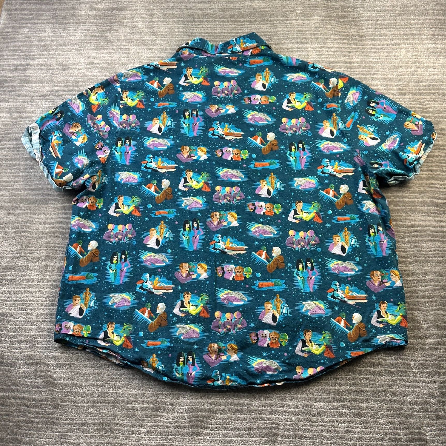 Disney Disney Star Wars Shirt Mens Extra Large Blue Cantina All Over Print Shirt Size US XL / EU 56 / 4 - 2 Thumbnail