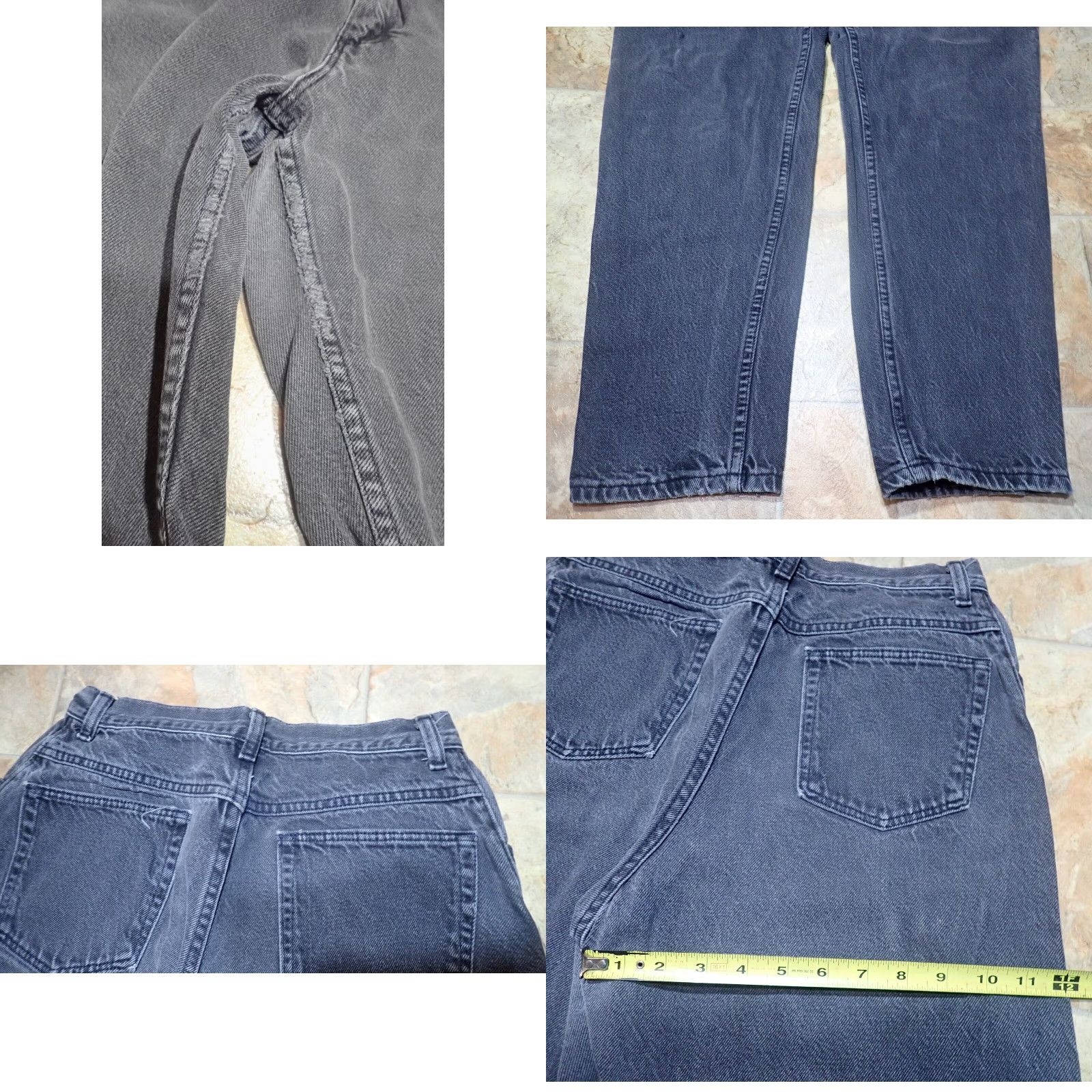 Wrangler Vintage Women’s Wrangler Denim Jeans 14 High Rise Tapered Leg USA Black Cotton 90s Size 36" / US 14 / IT 50 - 8 Thumbnail