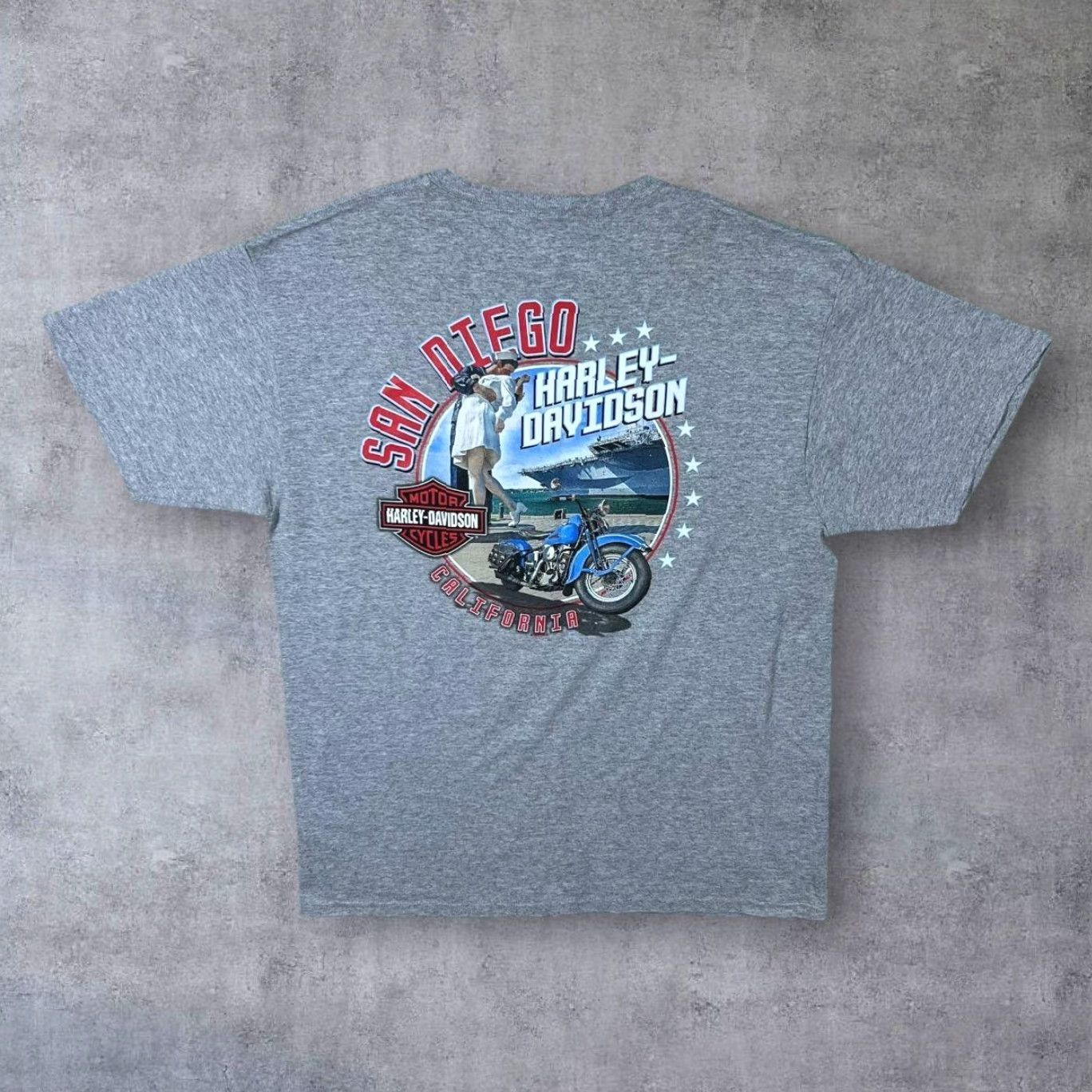 Harley Davidson Harley-Davidson Motorcycles (2021) "San Diego" USA Biker Grey Pocket T-Shirt Large Size US L / EU 52-54 / 3 - 2 Thumbnail