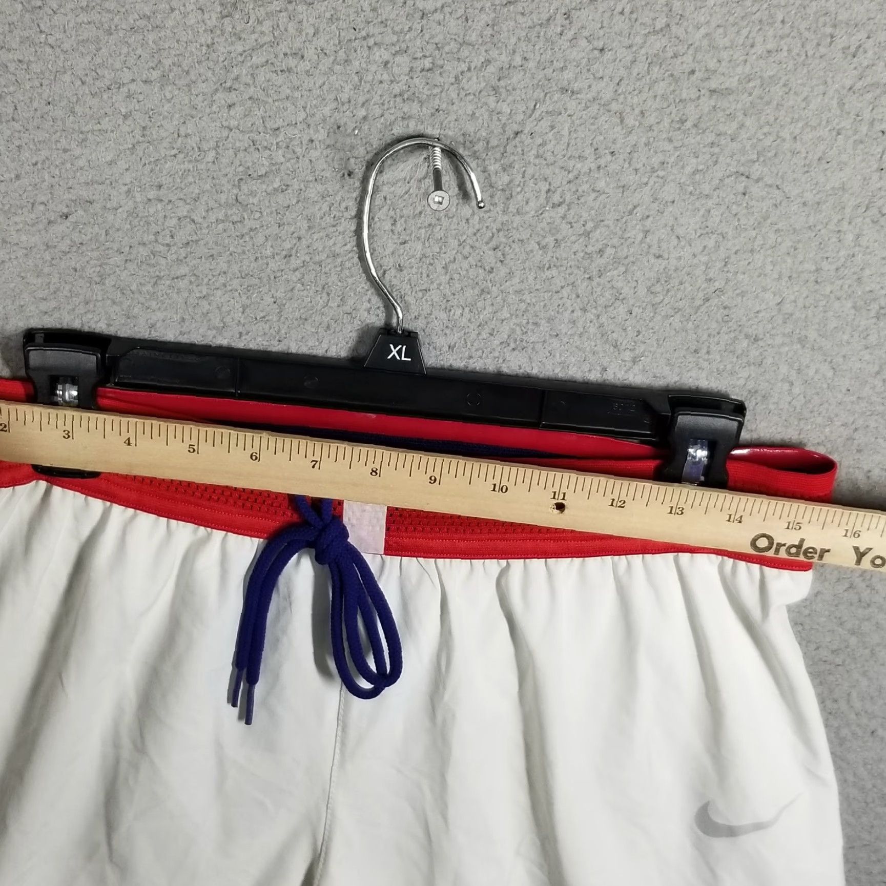 Nike Nike Mens Team Issue Basketball Shorts Made in USA Size 34 Length 34 In Waist 34 In New Color White 100% Polyester Cotton Jersey Regular Size US 34 / EU 50 - 4 Thumbnail