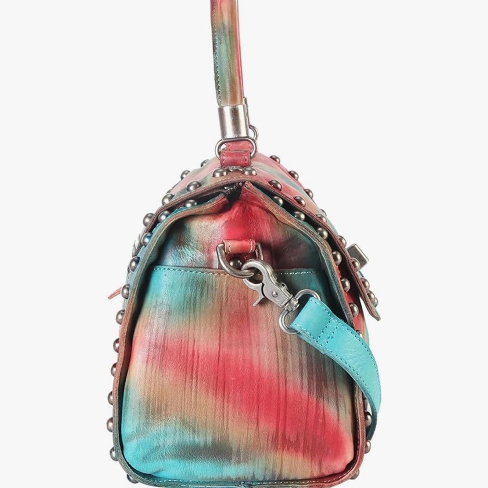 Other Studded Satchel Crossbody Purse Colorful Midsize NWT Size ONE SIZE - 3 Thumbnail
