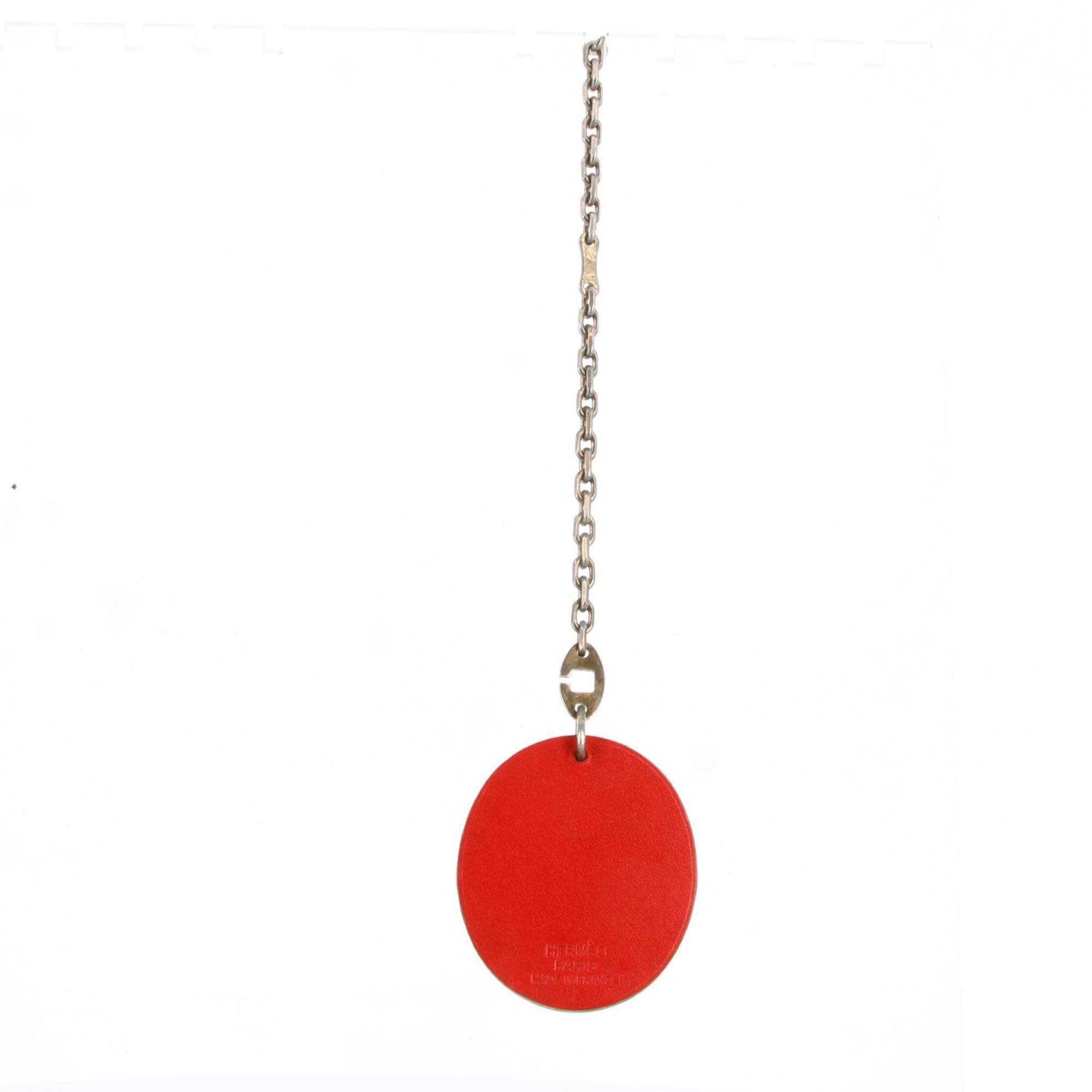 image of Hermes Ladybug Hanging Chain in Red, Women's