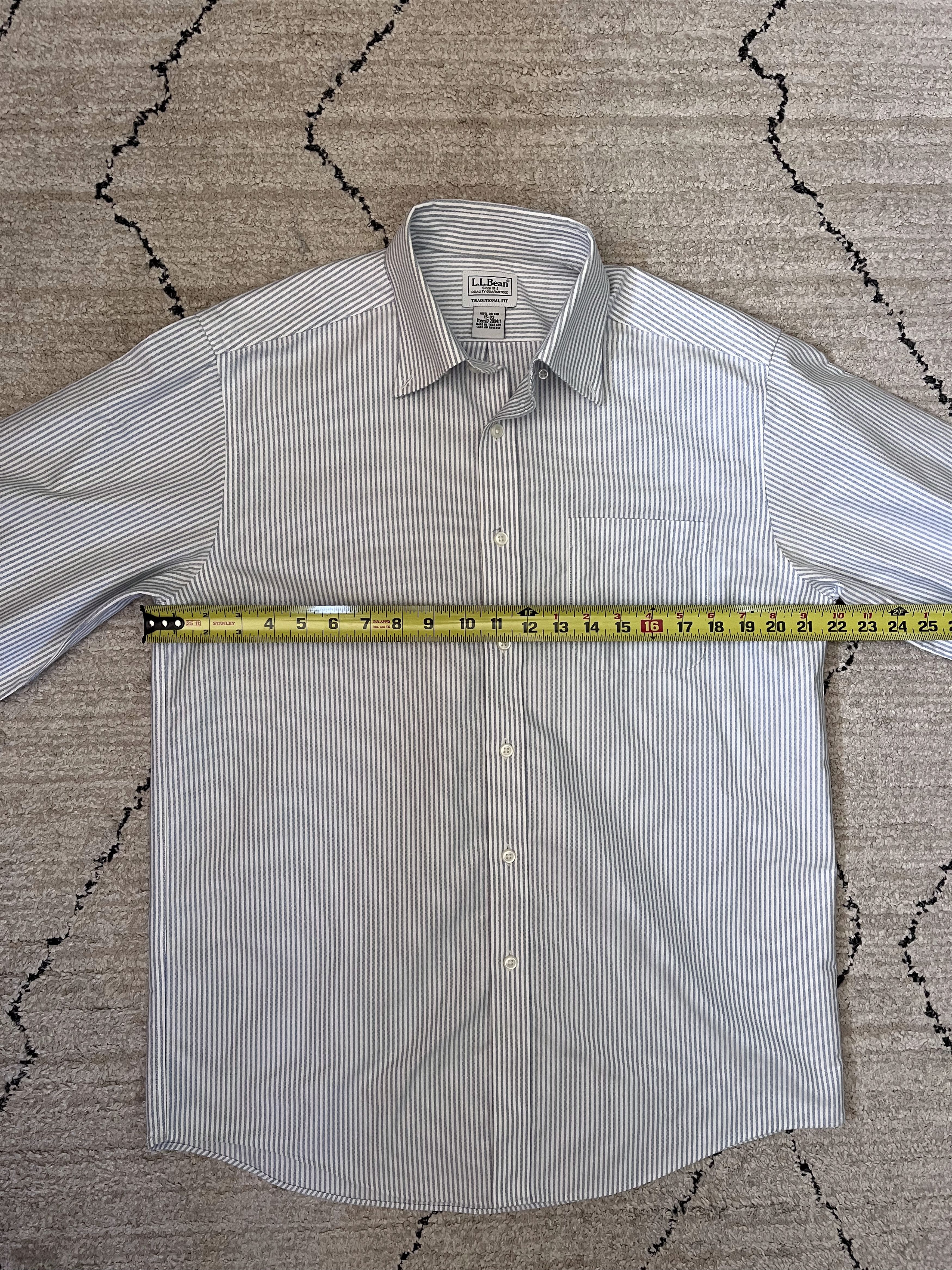 L.L. Bean Vintage LL Bean Striped Dress Shirt Size US M / EU 48-50 / 2 - 4 Thumbnail