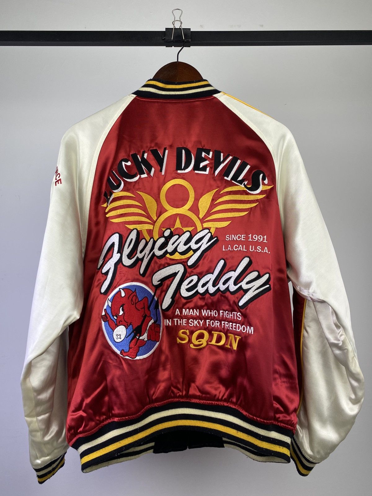 Tedman Tedman Company Embroidered Sukajan Satin Reversible Jacket Size US M / EU 48-50 / 2 - 3 Thumbnail