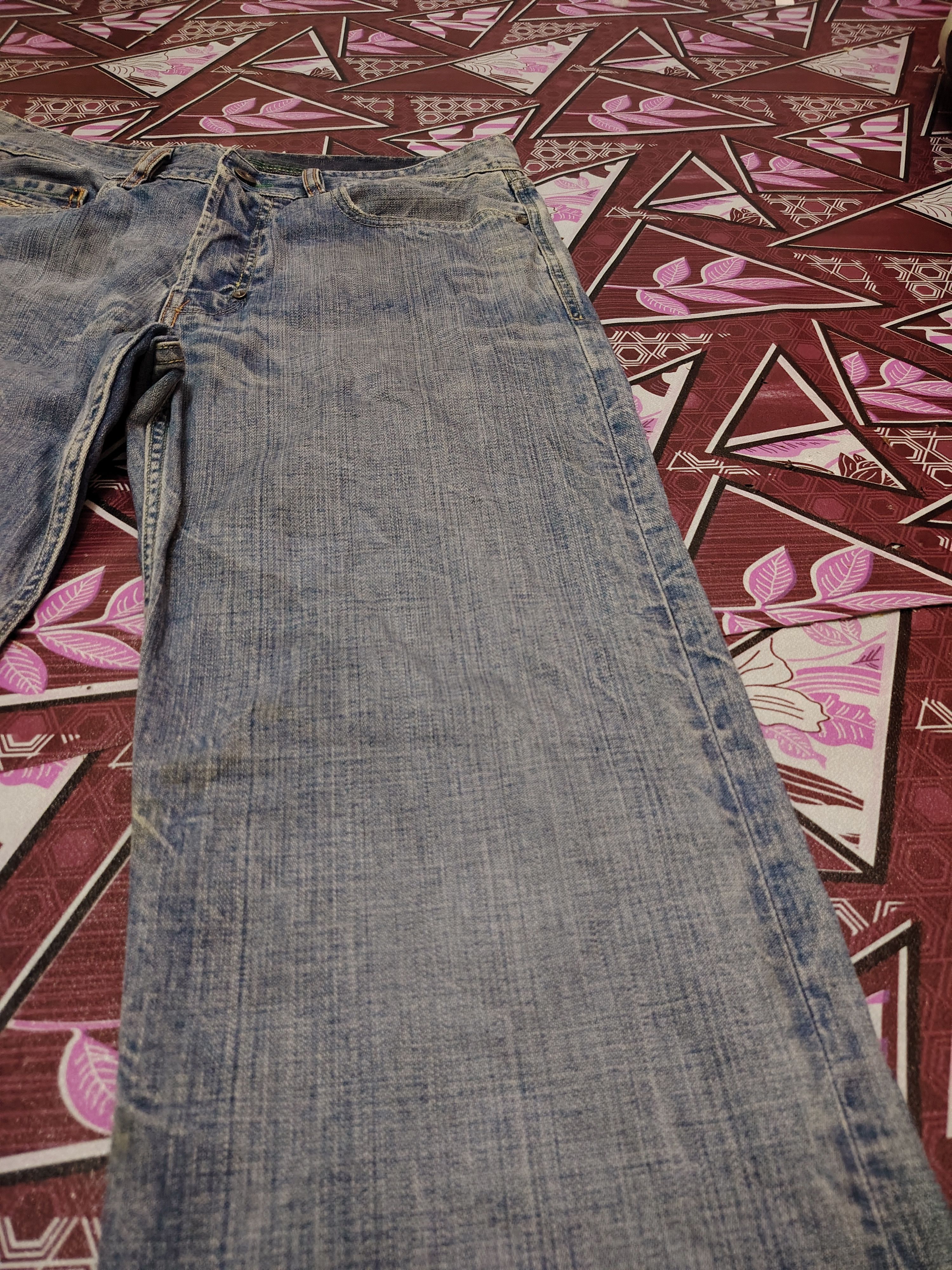 Who Decides War Vtg Diesel Industry Flared Distressed jeans Denim Size US 31 - 12 Thumbnail