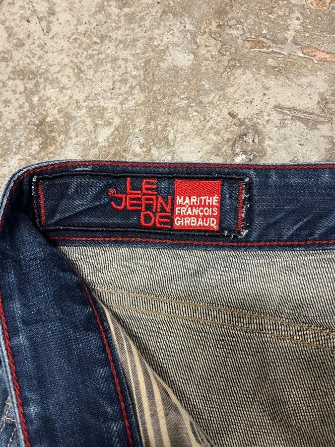 Designer × Marithe + Francois Girbaud × Vintage 2000s Marithé + François Girbaud Navy Brut Denim Jeans Size US 31 - 9 Thumbnail