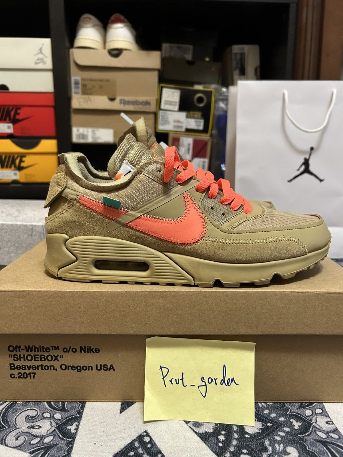 Nike × Off-White Off-White Air Max 90 Desert Size US 10 / EU 43 - 1 Thumbnail