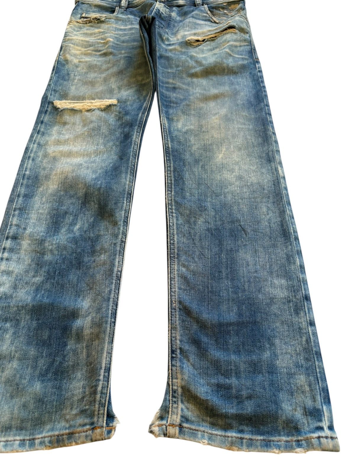 Diesel Vintage Diesel Krooley-T Bleached Distressed Ripped Jeans Size US 34 / EU 50 - 7 Thumbnail
