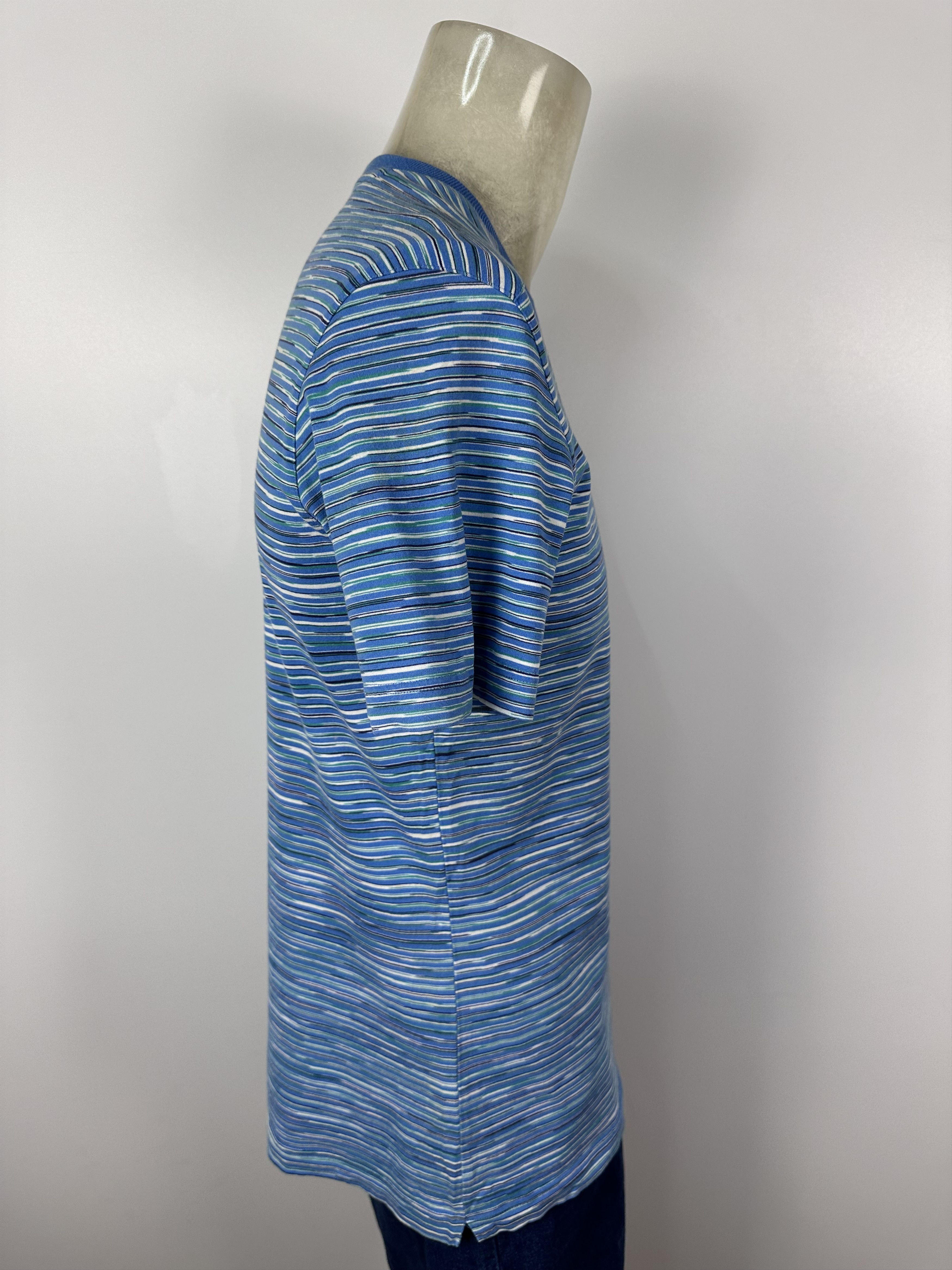 Missoni × Vintage Missoni T Shirt Vintage Striped Cotton Blue Size S Men’s Size US S / EU 44-46 / 1 - 7 Thumbnail
