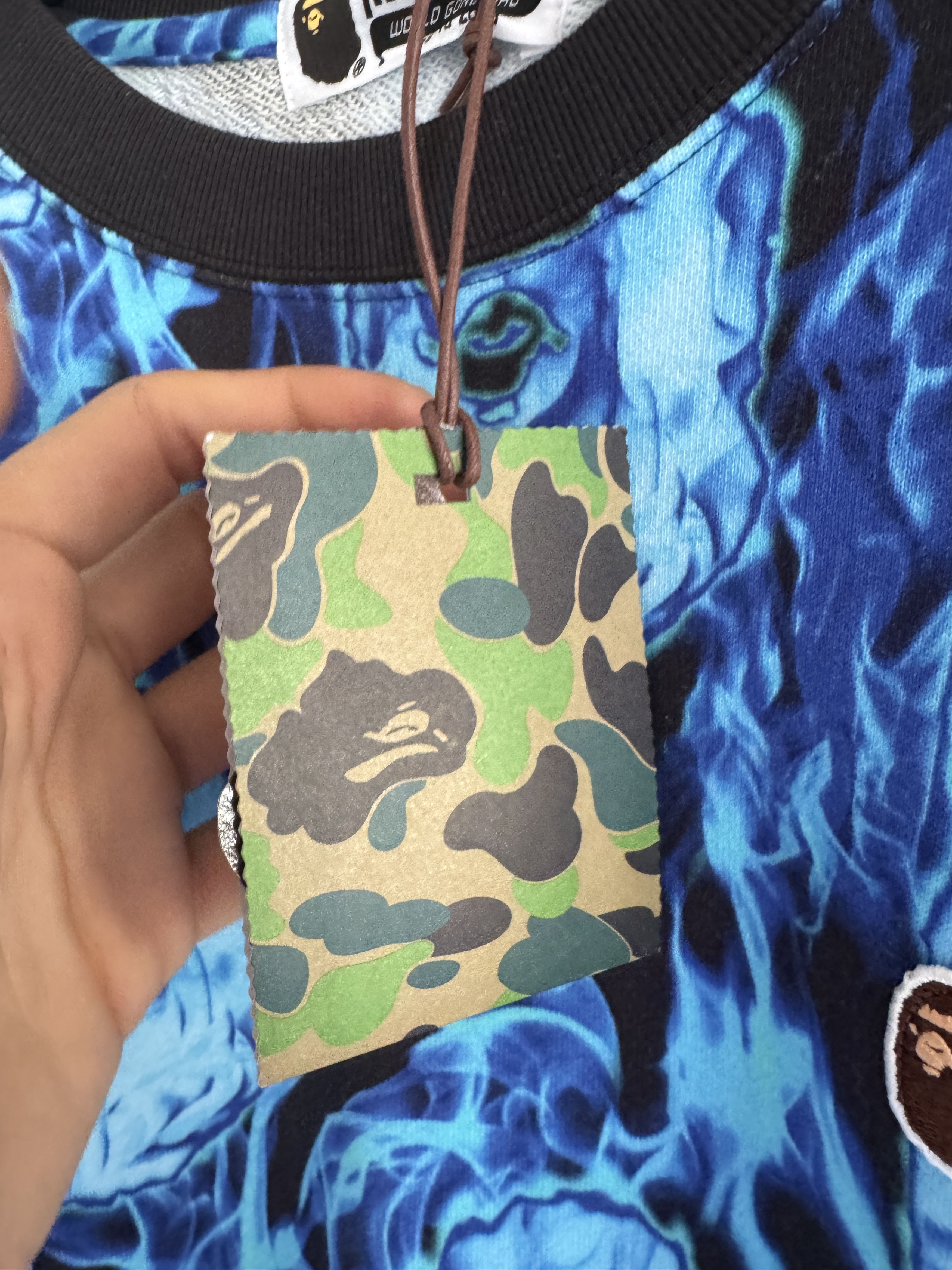 Bape Flame Allover Print Crewneck Size US M / EU 48-50 / 2 - 14 Thumbnail