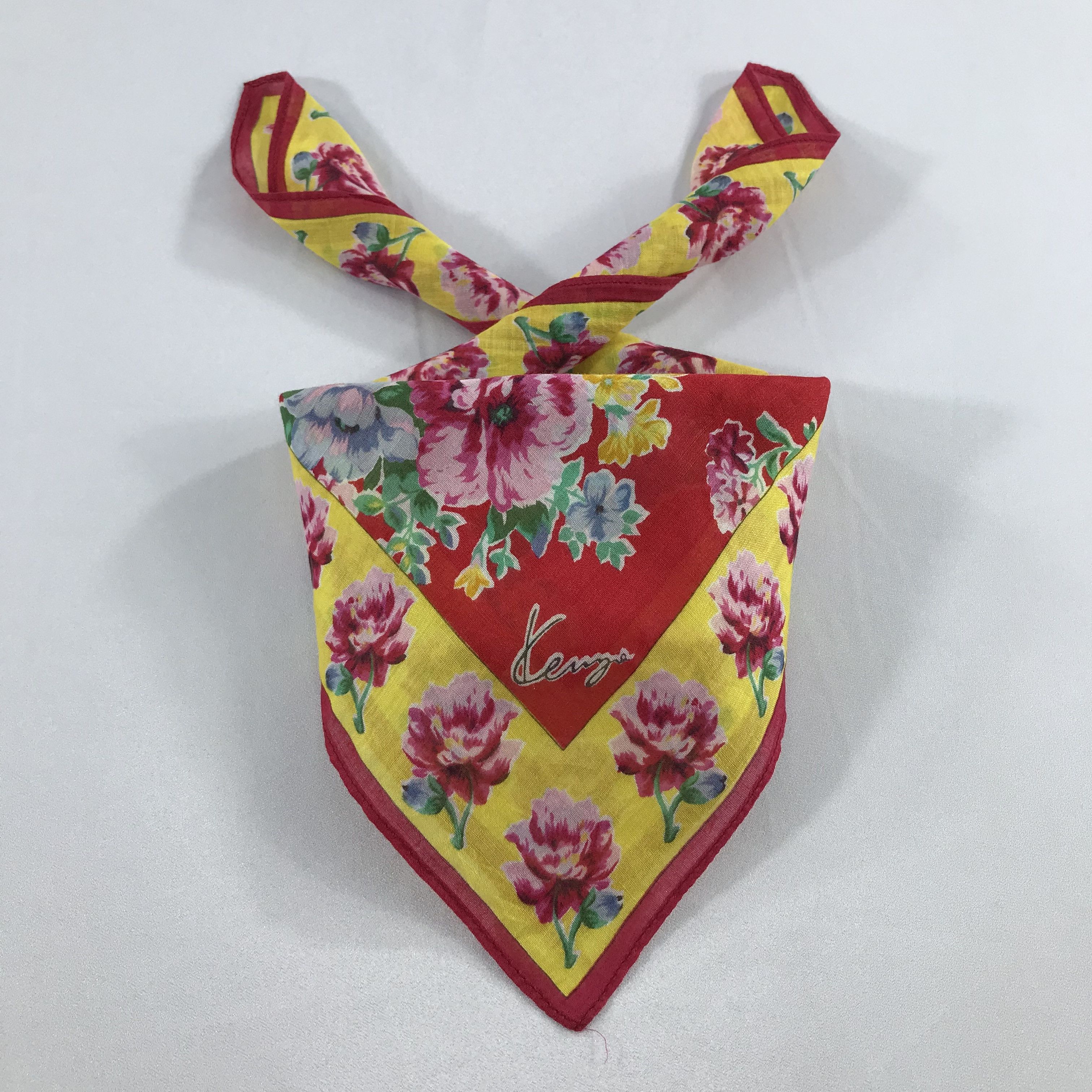Kenzo × Vintage Kenzo Bandana / Handkerchief / Neckerchief - S2342 Size ONE SIZE - 3 Thumbnail