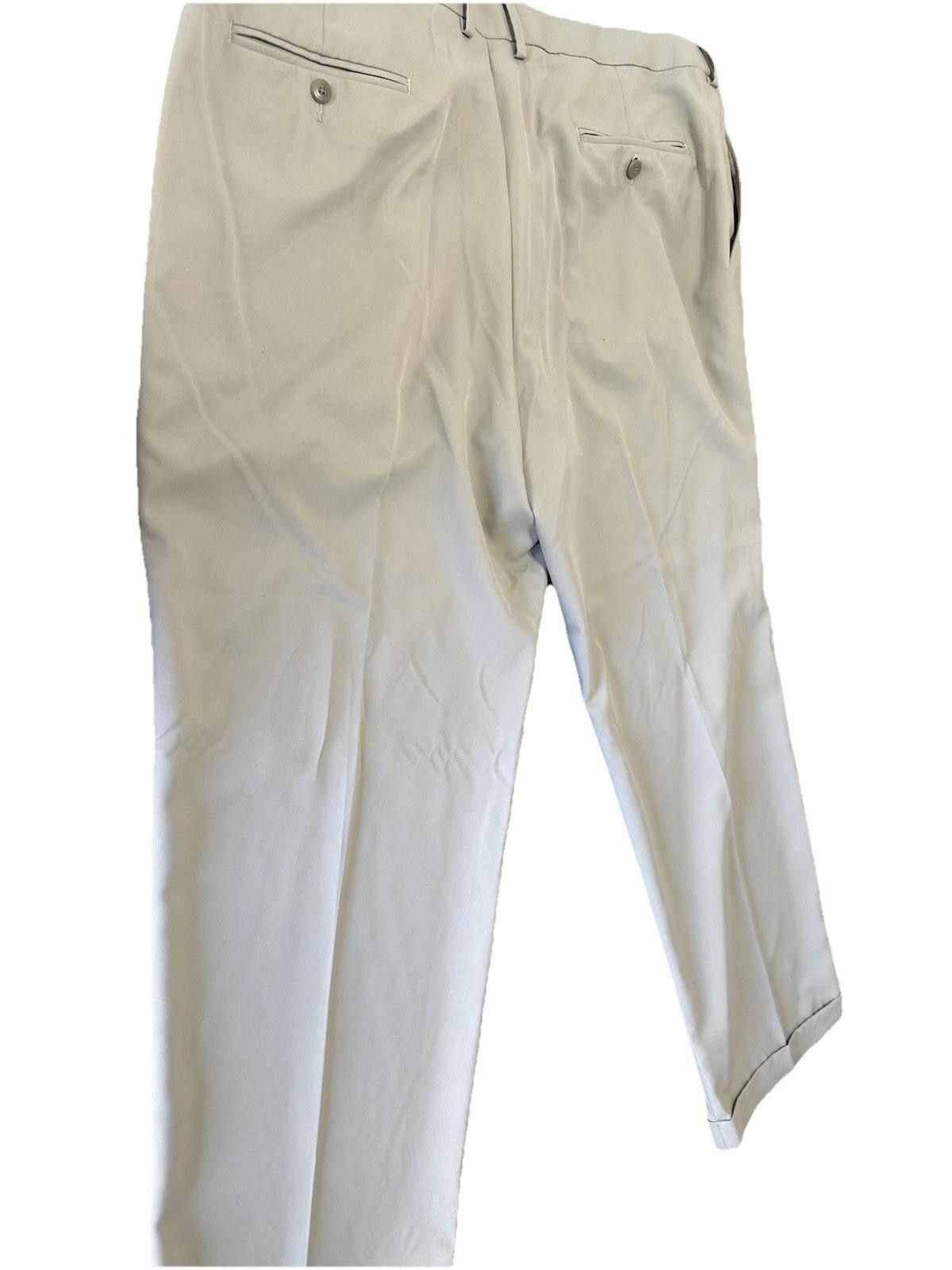 Haggar Men’s Hagger Dress Pants Size 40 X 29 Khaki Size US 40 / EU 56 - 2 Thumbnail