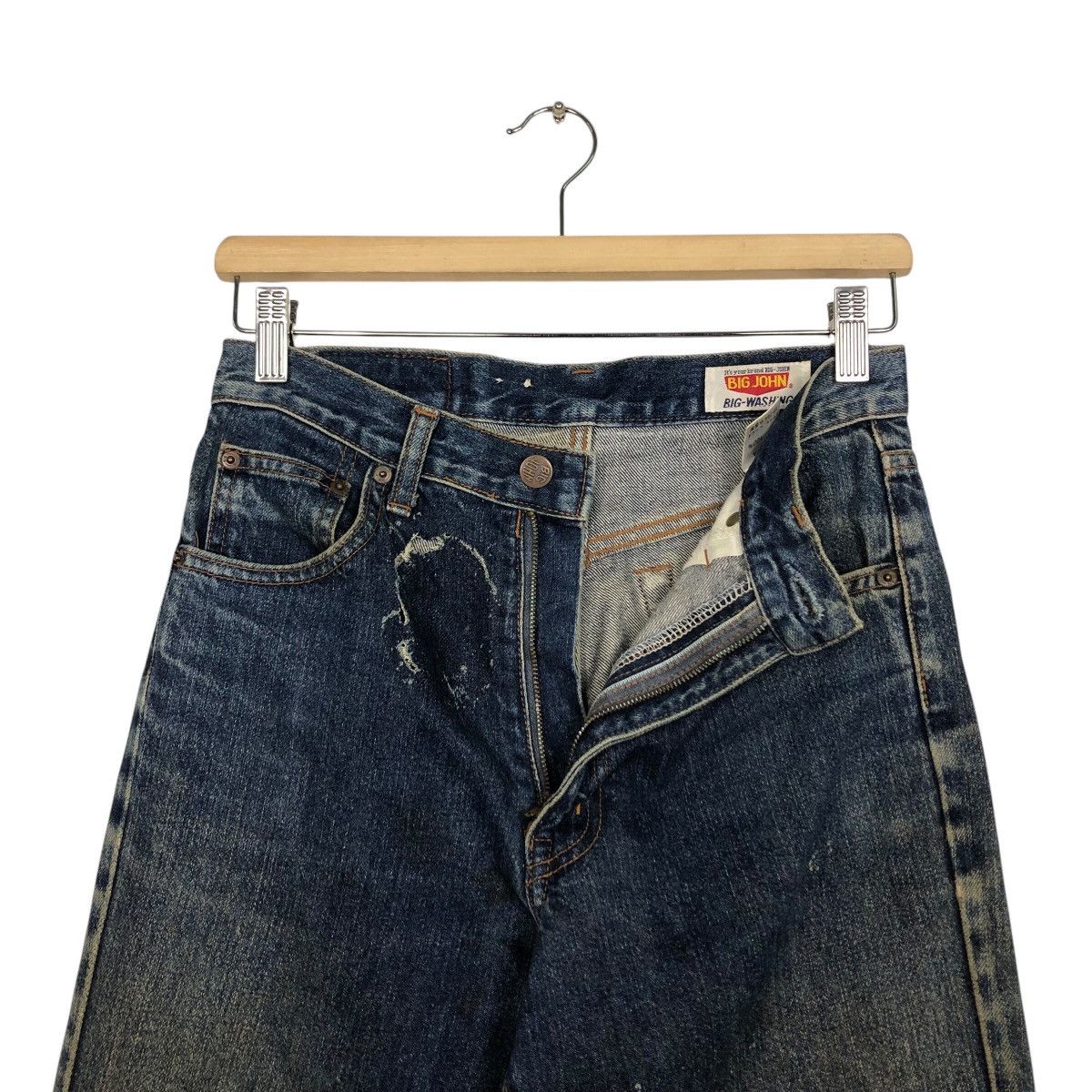 Japanese Brand 📌Vintage Denim Jeans Straight Cut Big John Indigo Blue Size 28" / US 6 / IT 42 - 19 Thumbnail