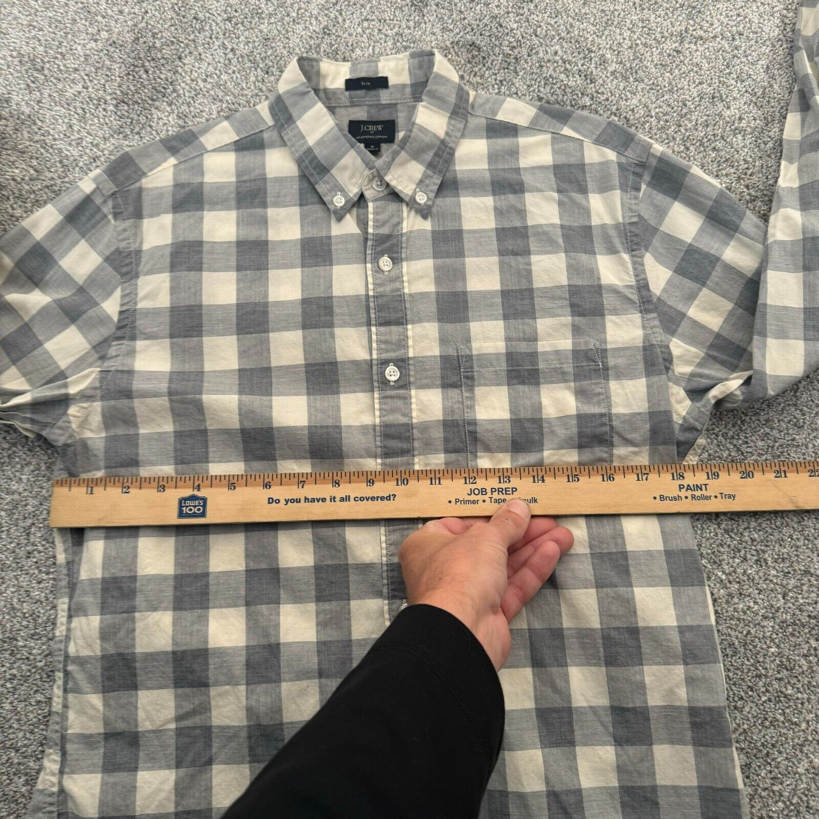 J.Crew J Crew Button Up Shirt Men Medium Slim Fit Gingham Checkered Size US M / EU 48-50 / 2 - 7 Thumbnail