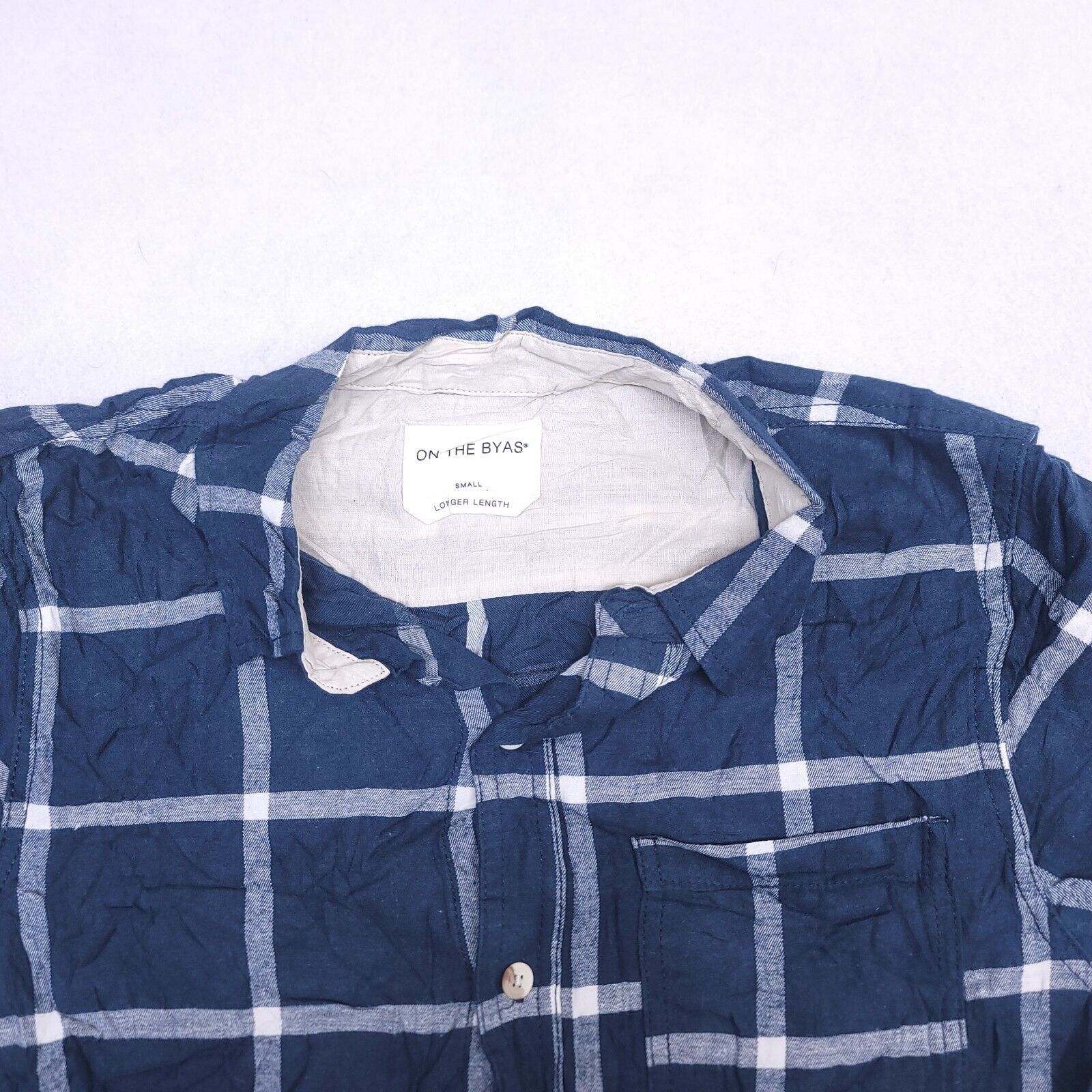 On The Byas On the Byas Tartan Flannel Shirt Mens Size Small Blue White Size US S / EU 44-46 / 1 - 1 Thumbnail