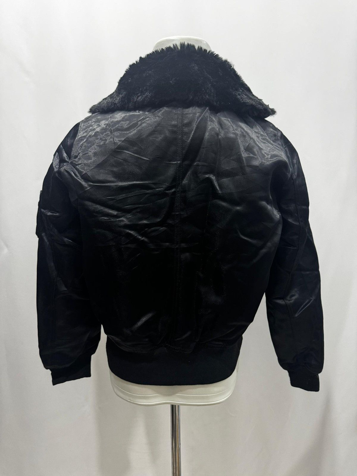 Gap GAP Black Faux Fur Lined Bomber Jacket Size XS / US 0-2 / IT 36-38 - 9 Thumbnail