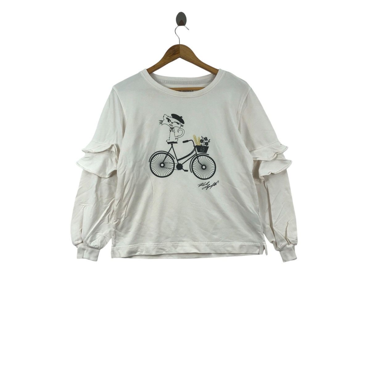 Karl Lagerfeld German Fashion Designer KARL LAGERFELD Paris Cat On Bicycle Size XS / US 0-2 / IT 36-38 - 1 Thumbnail