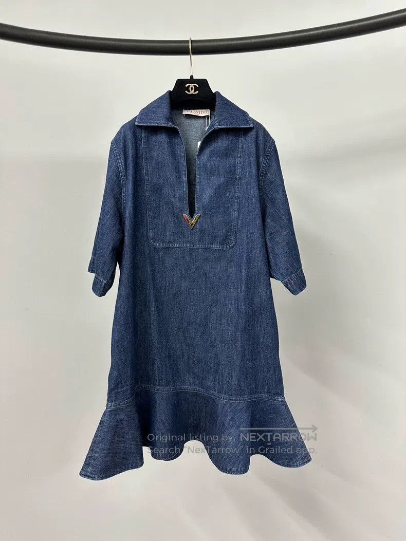 Valentino Valentino Denim dress Size S / US 4 / IT 40 - 1 Thumbnail