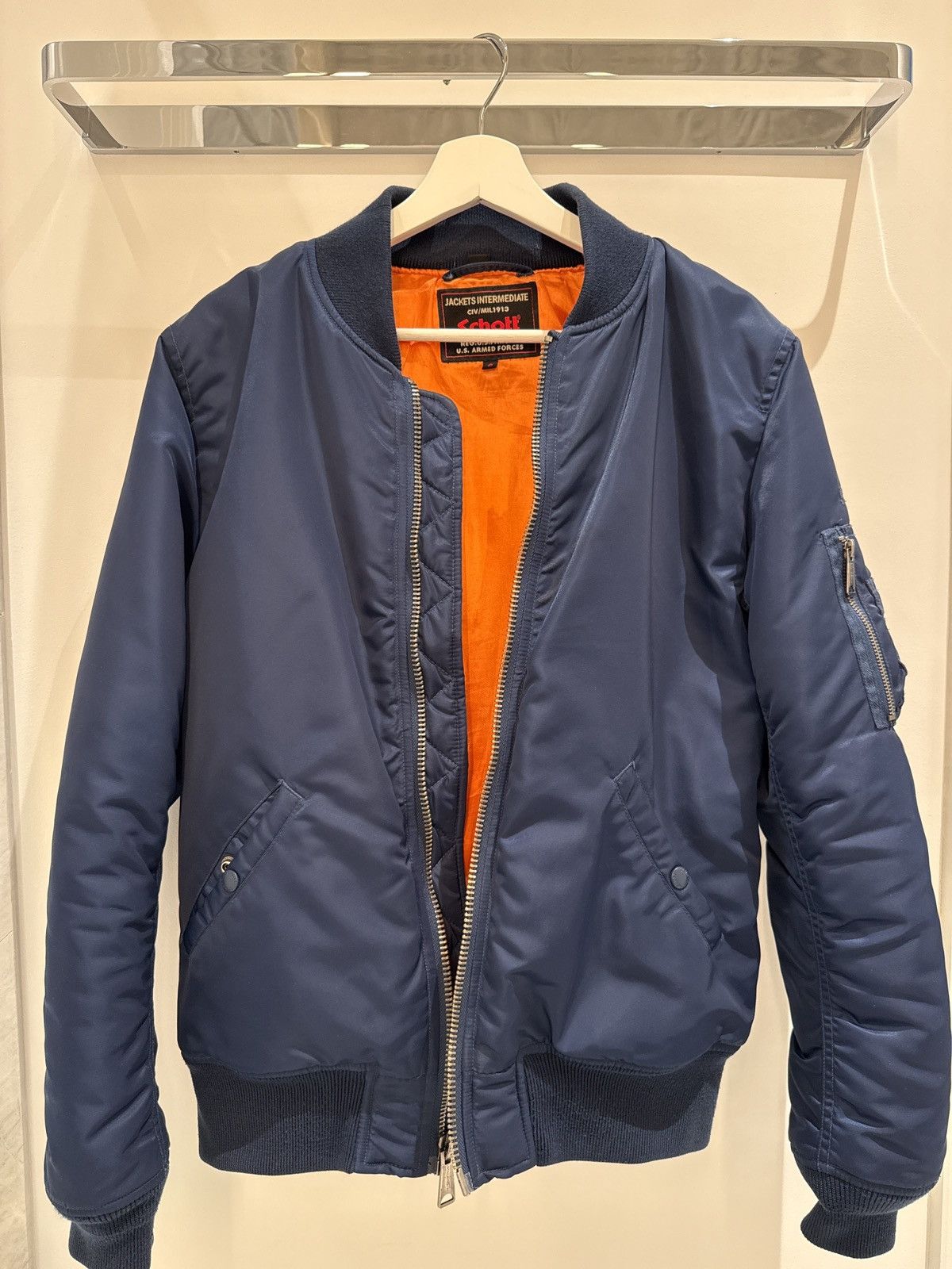 Schott Vintage Schott Nylon Flight Jacket (Bomber) Size US S / EU 44-46 / 1 - 1 Thumbnail