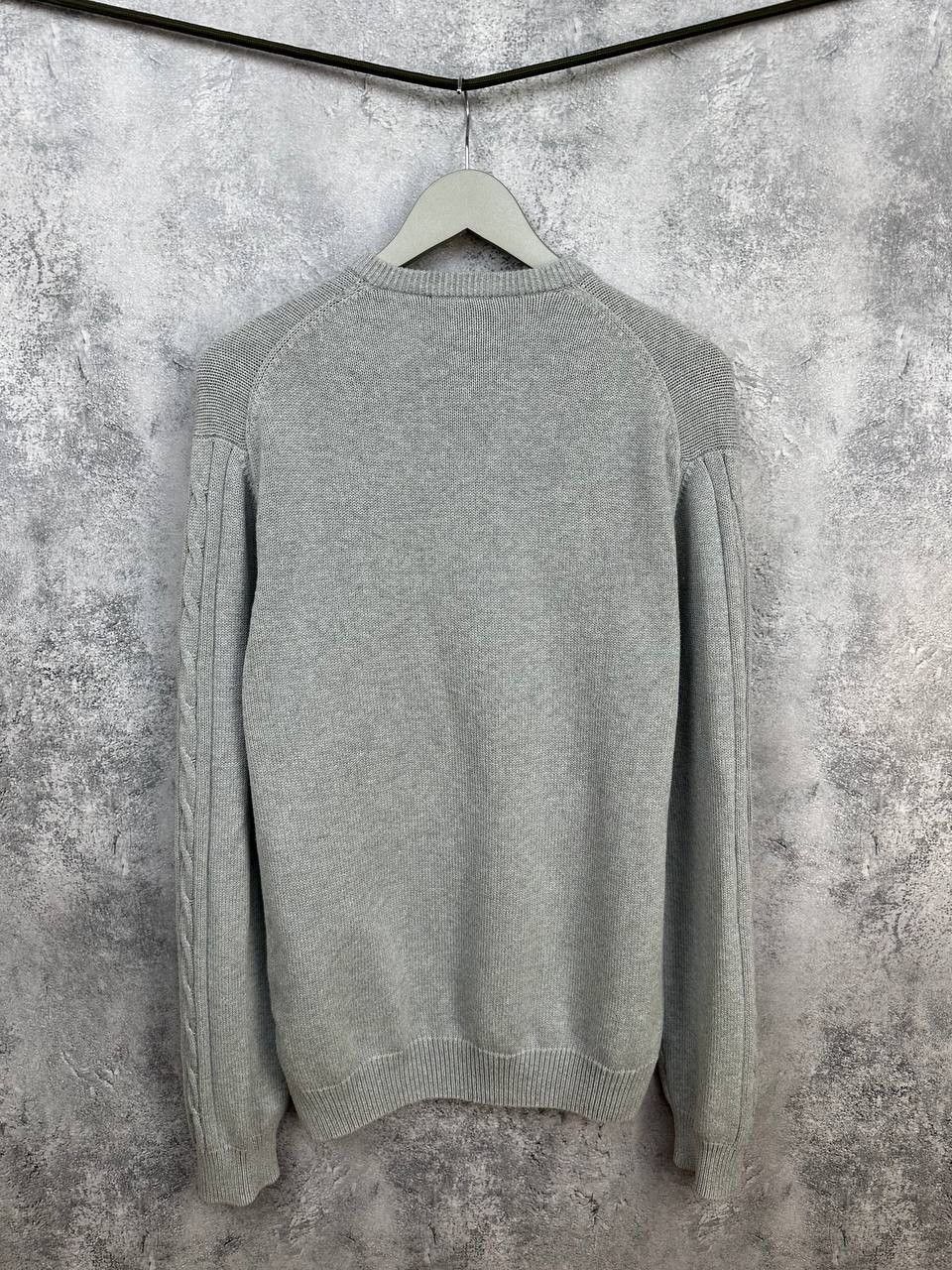 Alfred Dunhill Dunhill London Knit Sweater Cotton Cable Sleeve V-Neck Size US M / EU 48-50 / 2 - 2 Thumbnail