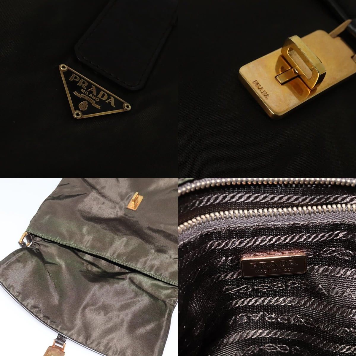 Prada PRADA Shoulder Bag Nylon Khaki Gold Size ONE SIZE - 11 Thumbnail
