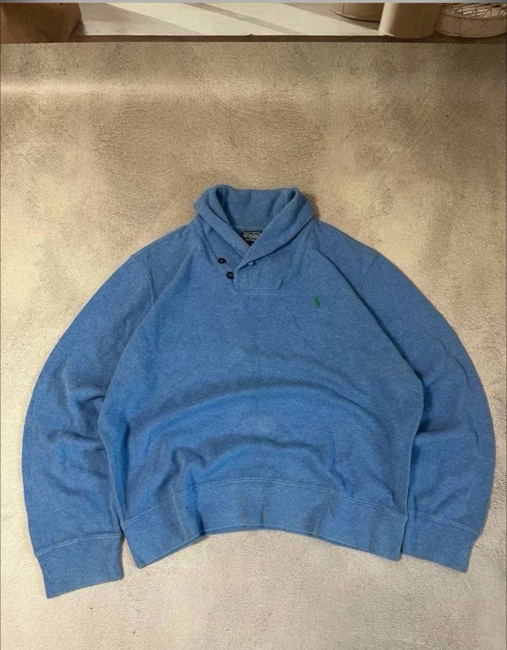 Polo Ralph Lauren × Vintage Vintage Polo Ralph Lauren Distressed Rugby Sweatshirt Size US L / EU 52-54 / 3 - 1 Thumbnail
