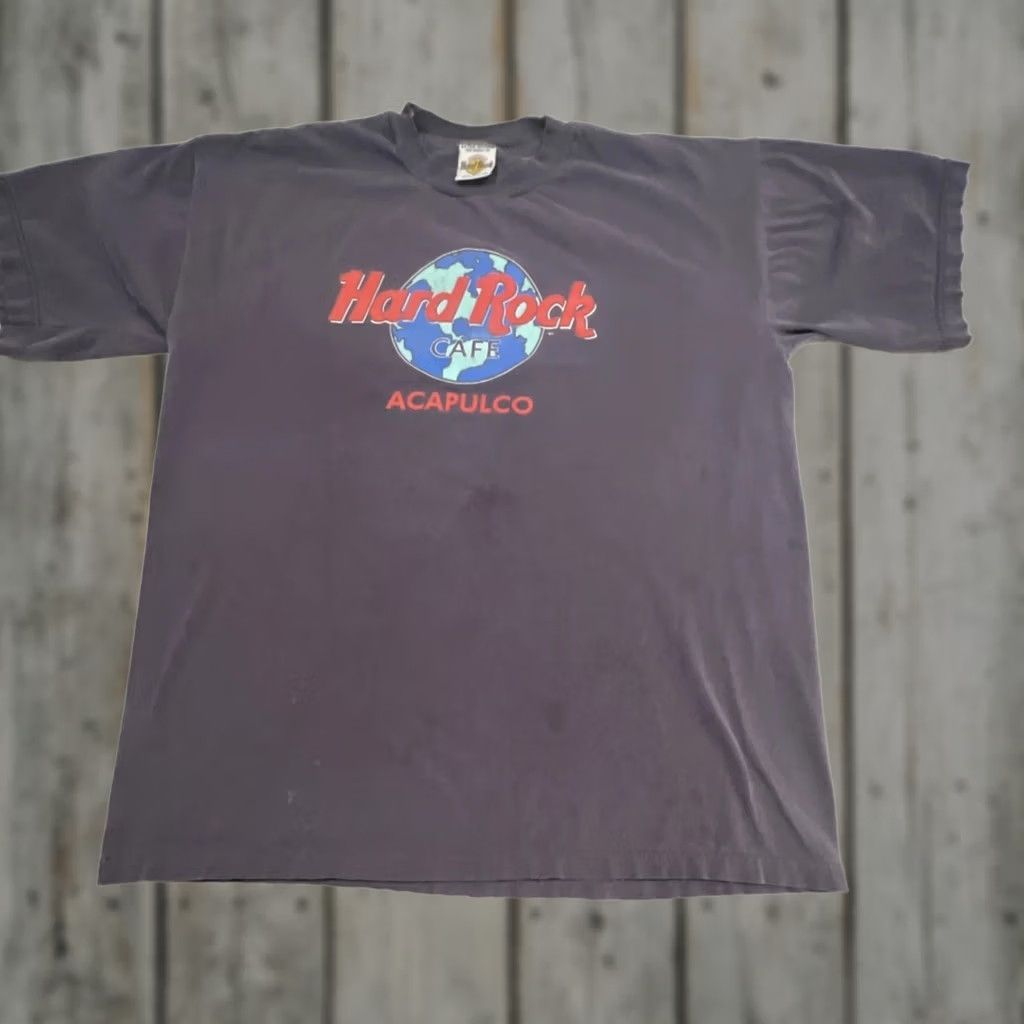 Hard Rock Cafe VINTAGE Hard Rock Cafe Acapulco T Shirt XL Short Sleeve Black Cotton 1990s Mens Size US XL / EU 56 / 4 - 1 Thumbnail