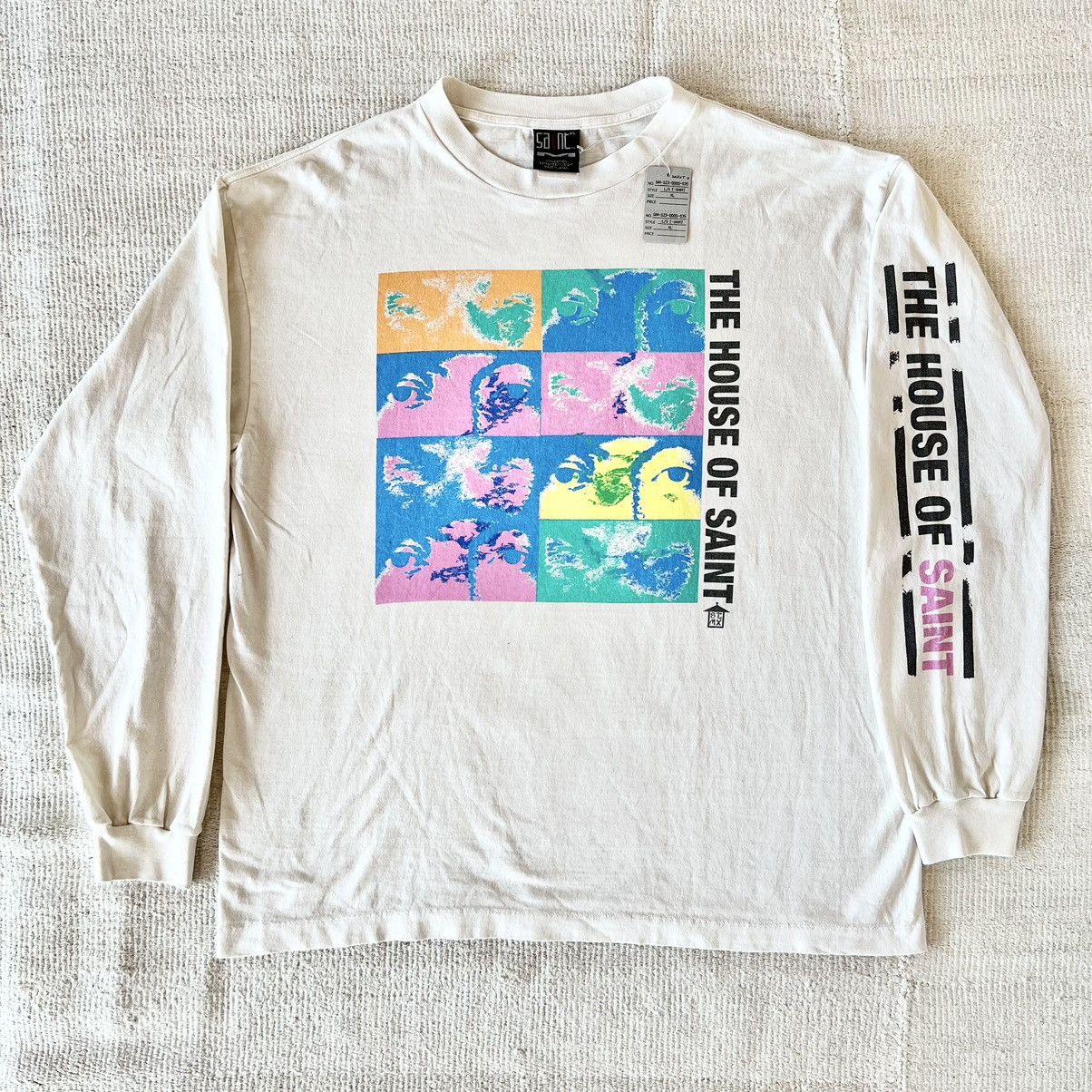 image of Cali Thornhill Dewitt x Readymade House Saint Long Sleeve Shirt in Vintage White, Men's (Size XL)