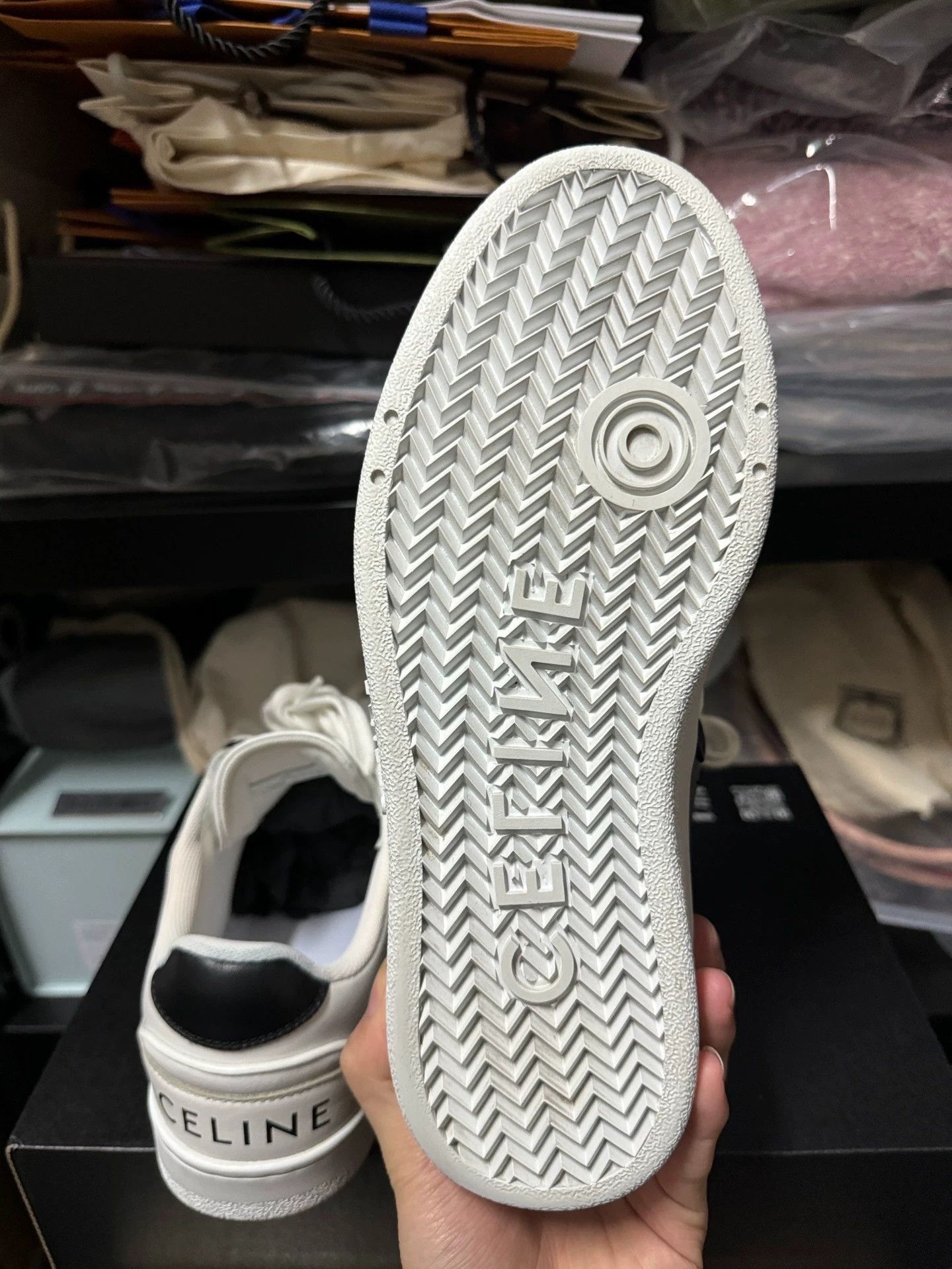 Celine Celine CT04 Leather Sneaker Panda White Black Size US 7.5 / IT 37.5 - 7 Thumbnail