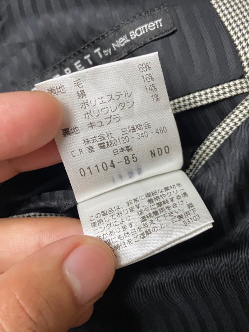 Japanese Brand Black Barret by Neil Barret Single Breasted Blazer (179) Size US XXS / EU 40 - 5 Thumbnail