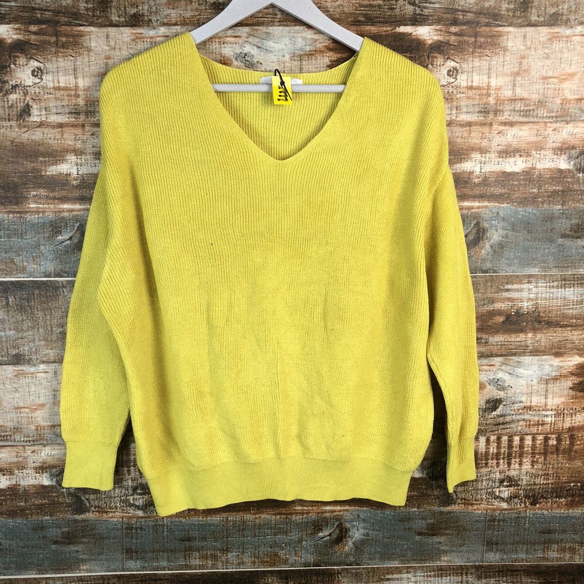 Homespun Knitwear × Japanese Brand American Holic Yellow Knitwear #A1777 Size M / US 6-8 / IT 42-44 - 3 Thumbnail