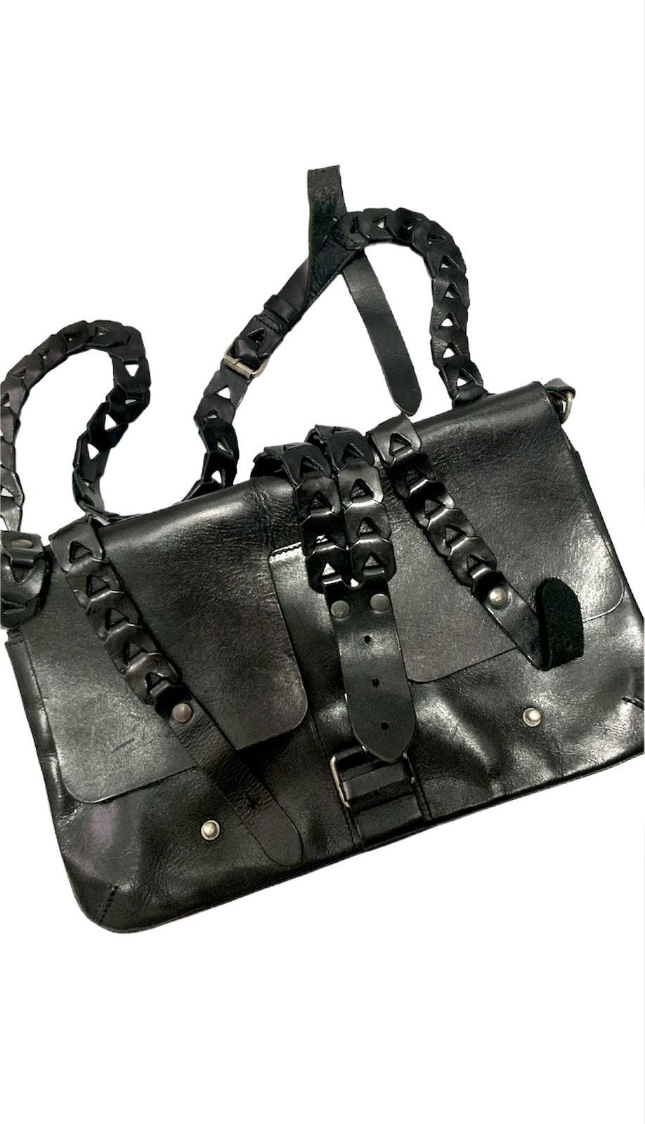 Ann Demeulemeester 🔥 Rare!! Vintage Ann Demeulemeester leather shoulder bag Size ONE SIZE - 1 Thumbnail