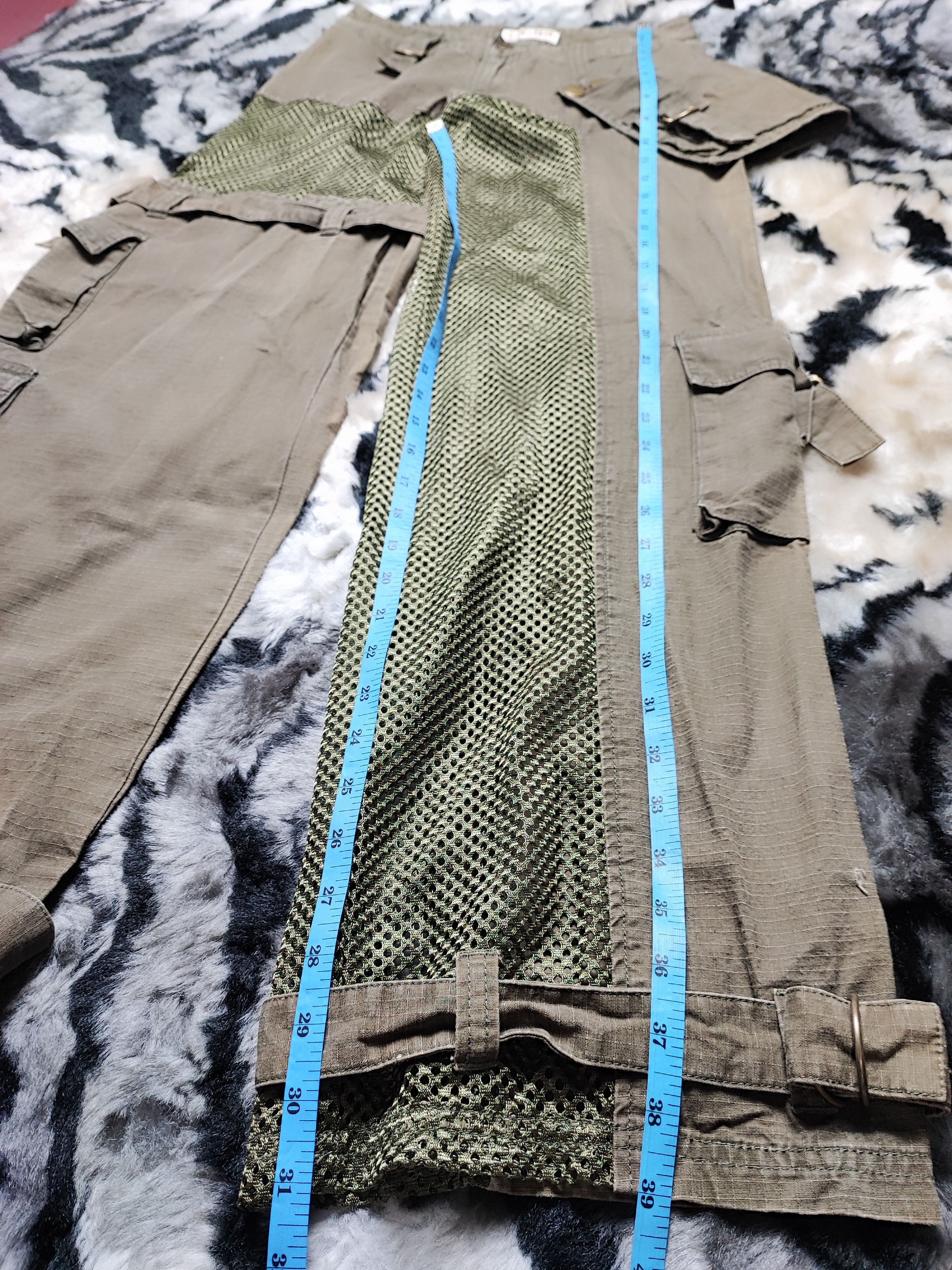 If Six Was Nine Vintage LB-03 Bondage Punk Cargo Mesh Military Pants Size US 28 / EU 44 - 13 Thumbnail