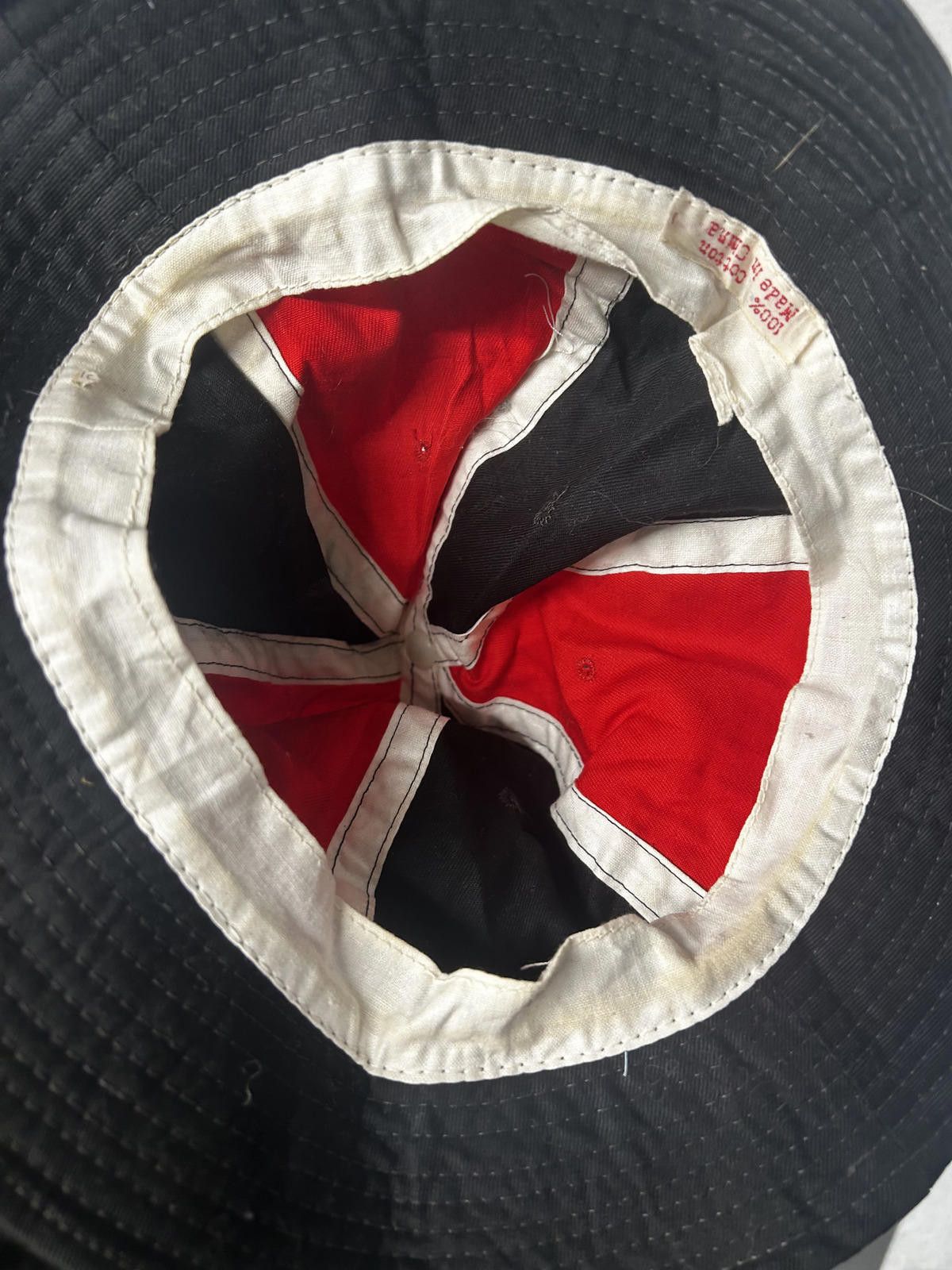 Designer Stylish Red and Black Bucket Hat Size ONE SIZE - 4 Thumbnail