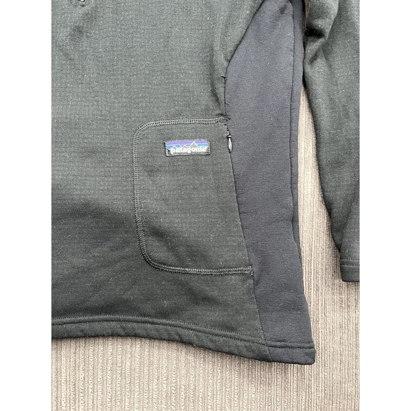 Patagonia VINTAGE Patagonia Sweater Women Medium Black Polyester 1/4 Zip Lightweight Pockets Outdoor Pullover Size M / US 6-8 / IT 42-44 - 6 Thumbnail