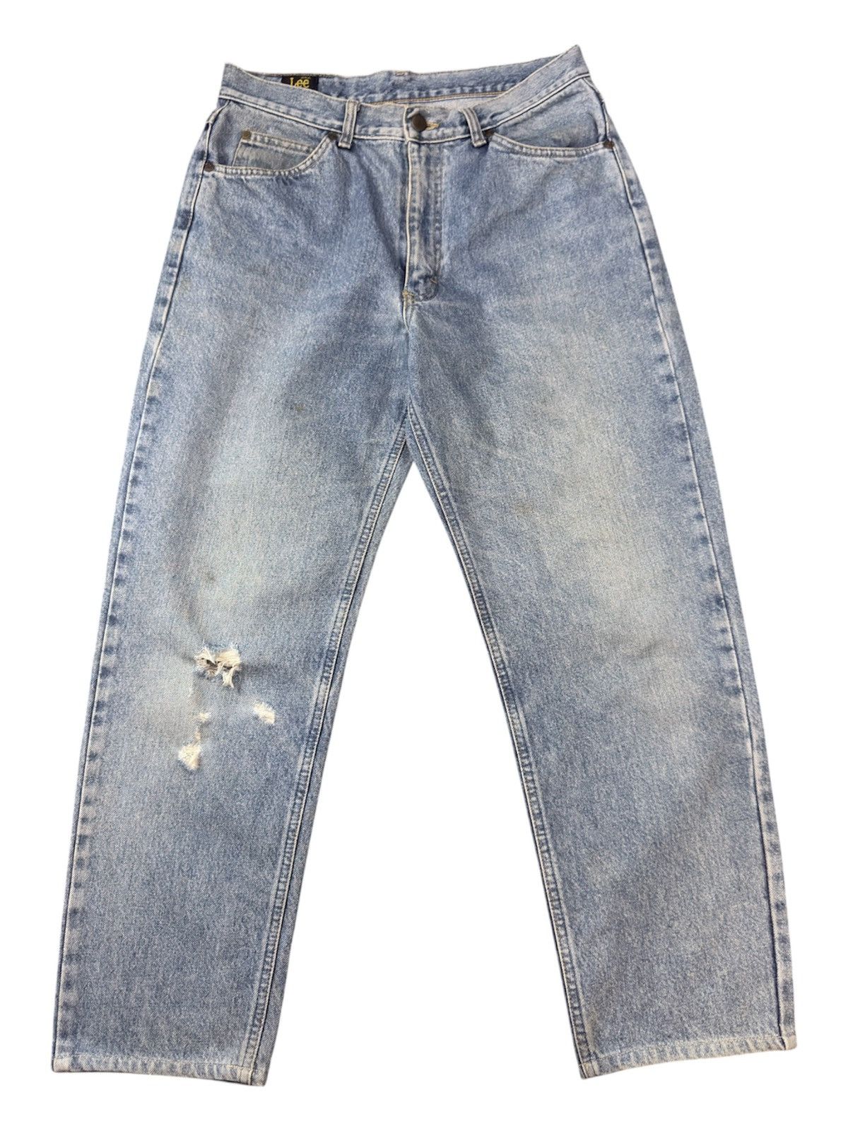 Lee × Number (N)ine Vintage 90s Acid Wash Lee Edwin Relaxed Fit Distressed Denim Size US 32 / EU 48 - 1 Thumbnail