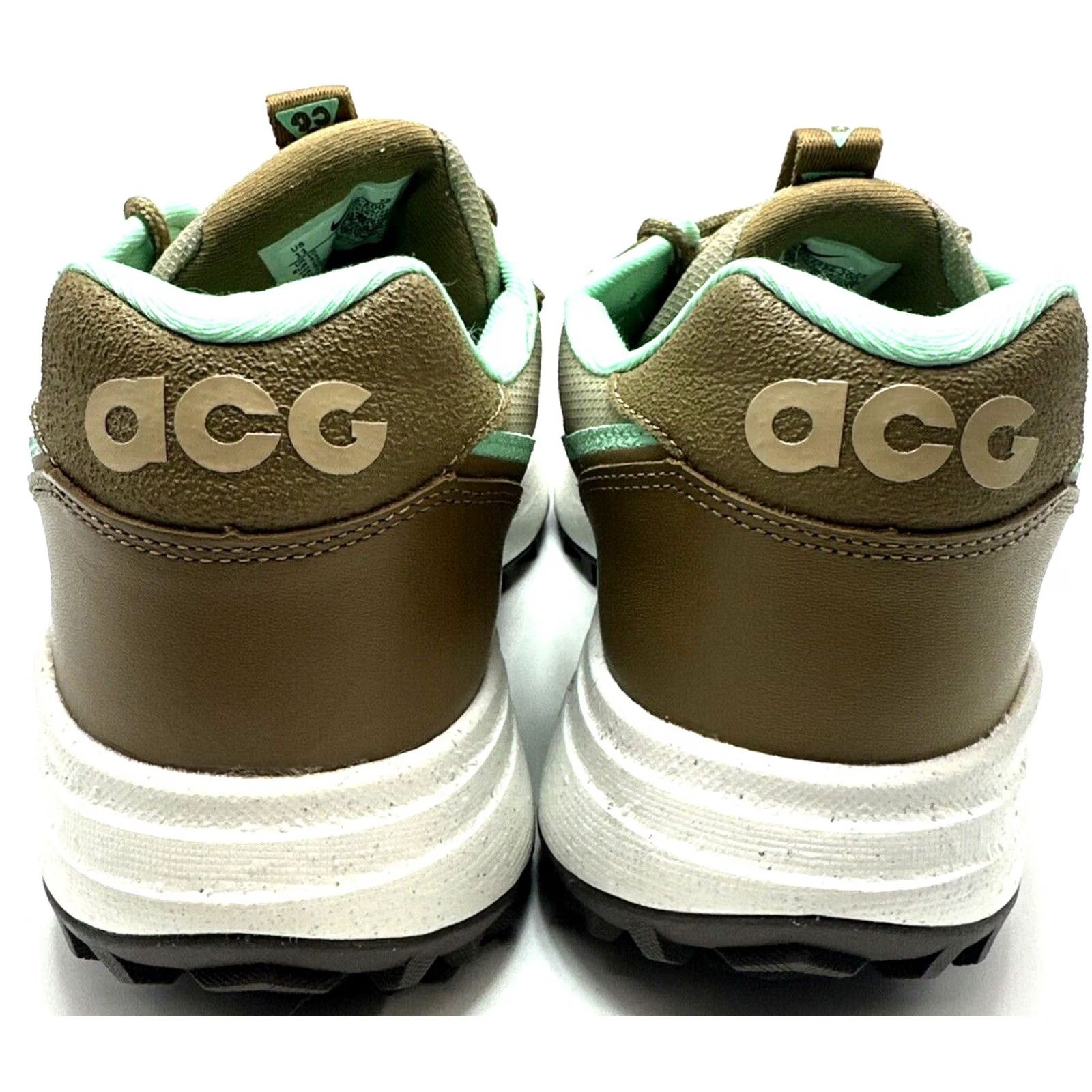 Nike Nike ACG Lowcate Sneaker Men's 11 Green White Driftwood Brown Leather Cushioned Breathable Adjustable M Athletic Hiking Walking Shoes DX2256-200 Size US 11 / EU 44 - 4 Thumbnail