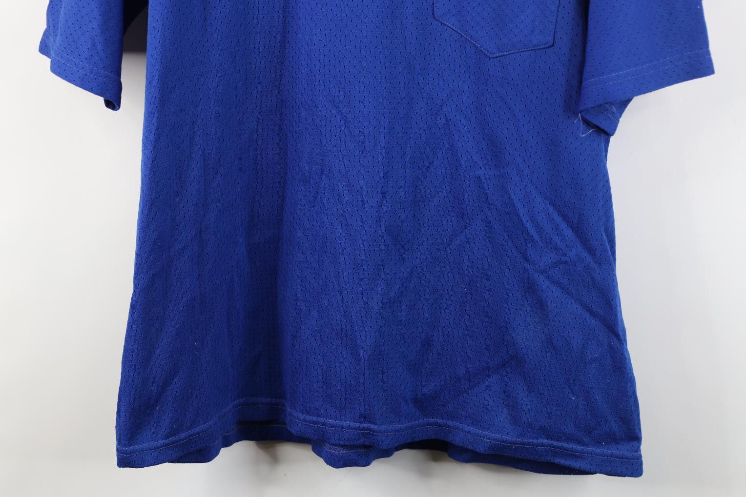 Vintage Vintage 50s Mesh 1/4 Zip Jersey Collared Polo Shirt Blue USA Size US XL / EU 56 / 4 - 3 Thumbnail
