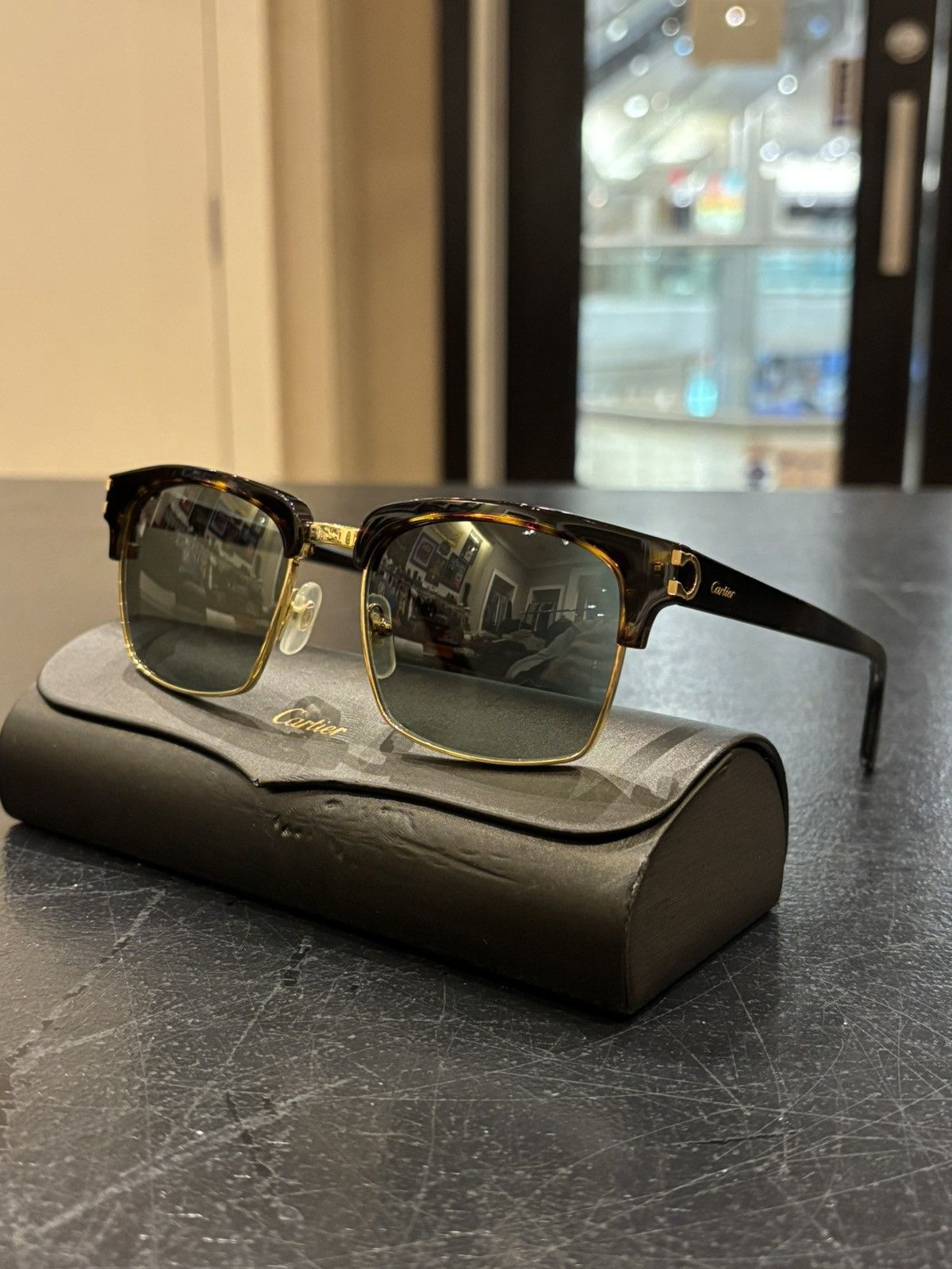 Cartier Cartier C Décor CT0132S Sunglasses Size ONE SIZE - 1 Thumbnail