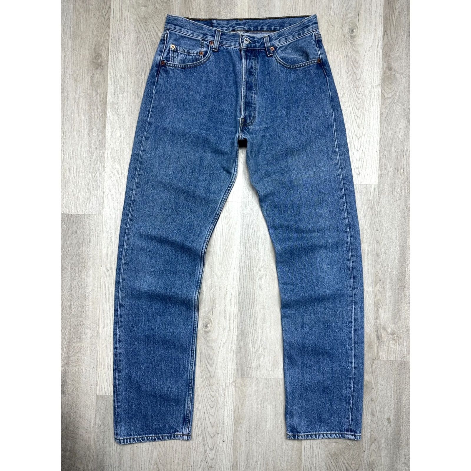 Levi's Levi's 501 Jeans Mens Denim Pants 90s Vintage Size 33 Blue Regular Straight Button 34 Inseam 33 501 Series Size US 33 - 5 Thumbnail