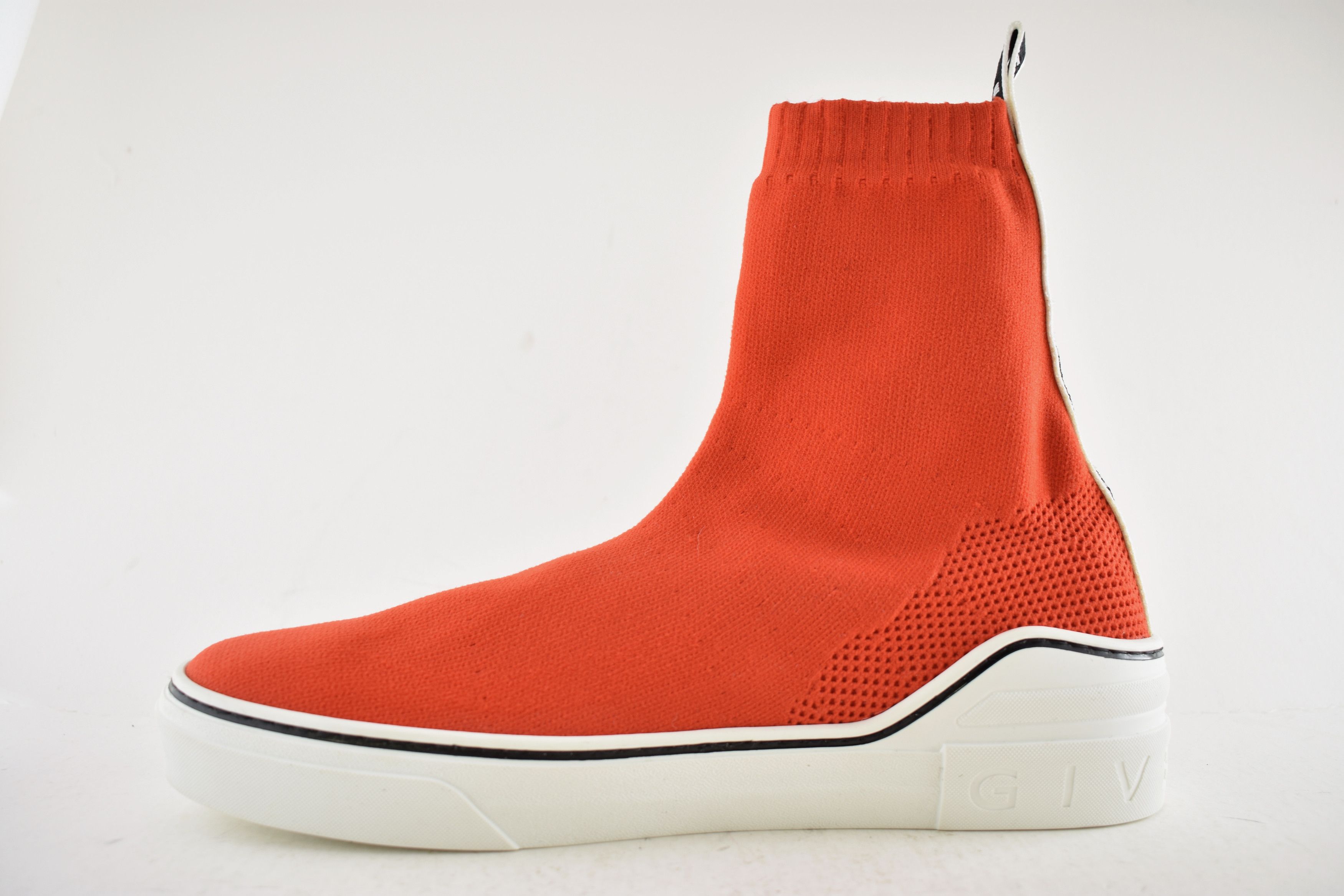 Givenchy George V Sock White High Top Knit Trainer Sneaker 43.5 10.5 Size US 10.5 / EU 43-44 - 8 Thumbnail