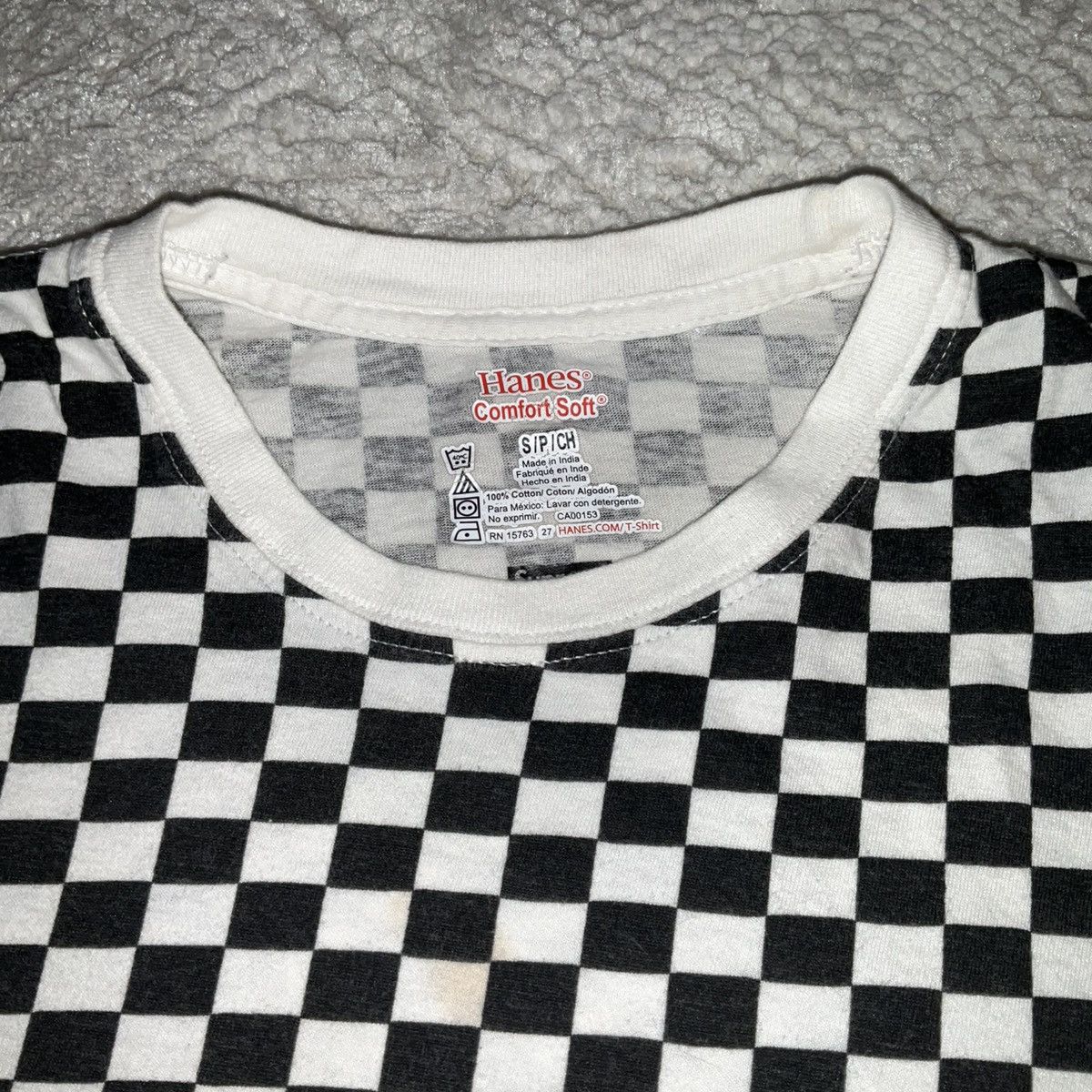 Hanes × Supreme Supreme Checkered T-shirt Size US S / EU 44-46 / 1 - 3 Thumbnail