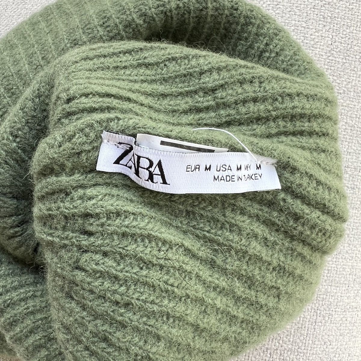 Zara WOOL BLEND KNIT BEANIE Size ONE SIZE - 3 Thumbnail