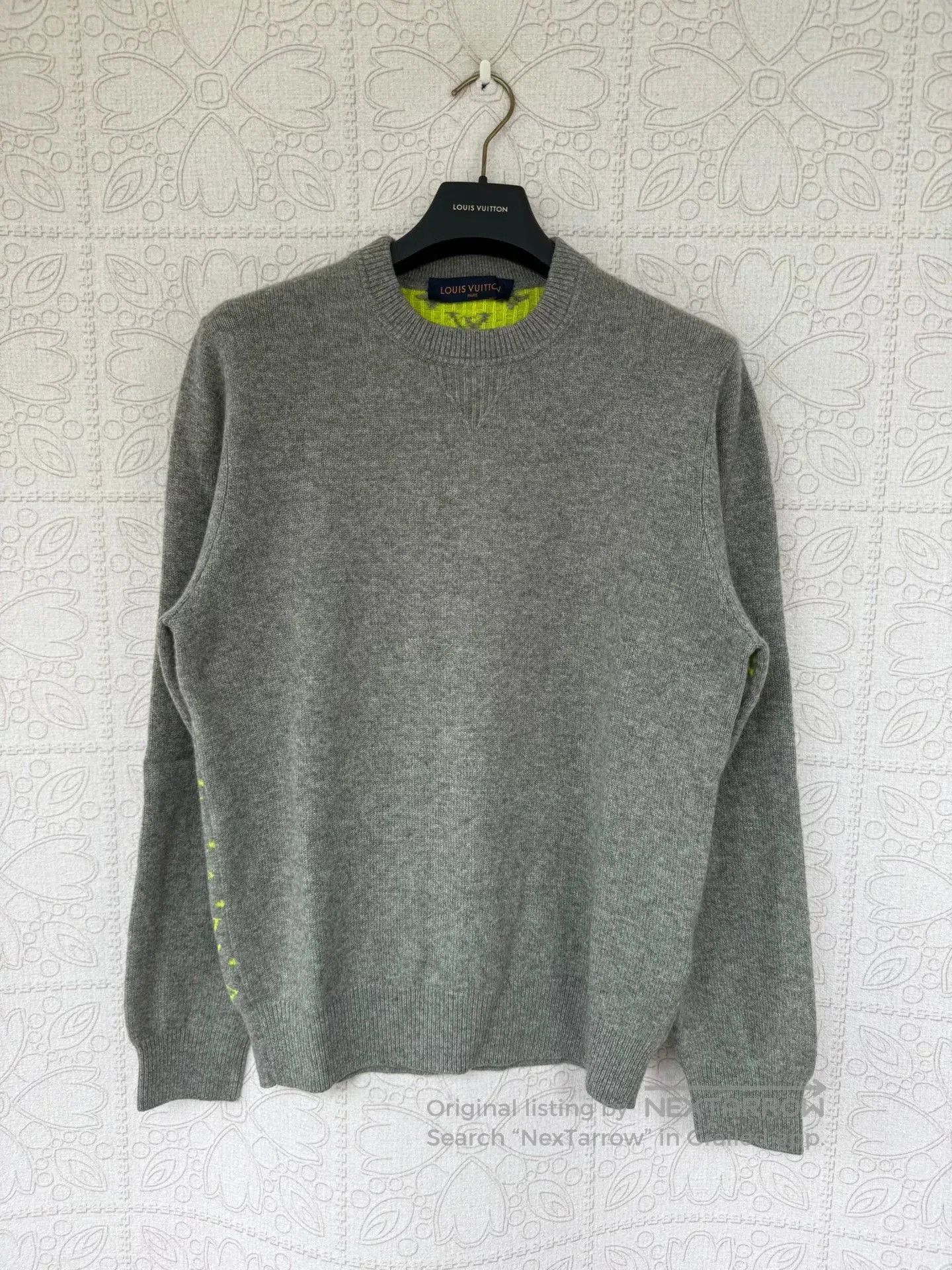 Louis Vuitton louis vuitton green patterned cashmere sweater. Size US L / EU 52-54 / 3 - 1 Thumbnail