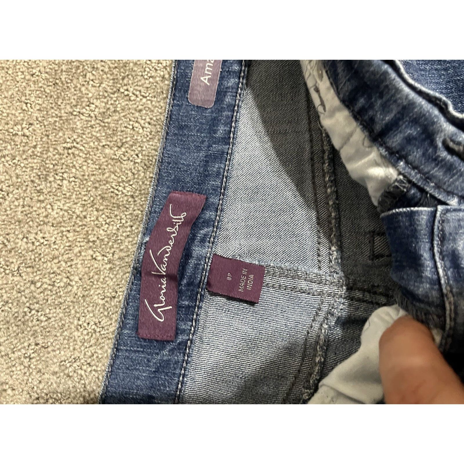 Gloria Vanderbilt Gloria Vanderbilt Amanda Jeans Women's 8P Petite Blue Denim Tapered Stretch 27in Inseam 90s American Logo Womens Size 30" / US 8 / IT 44 - 5 Thumbnail