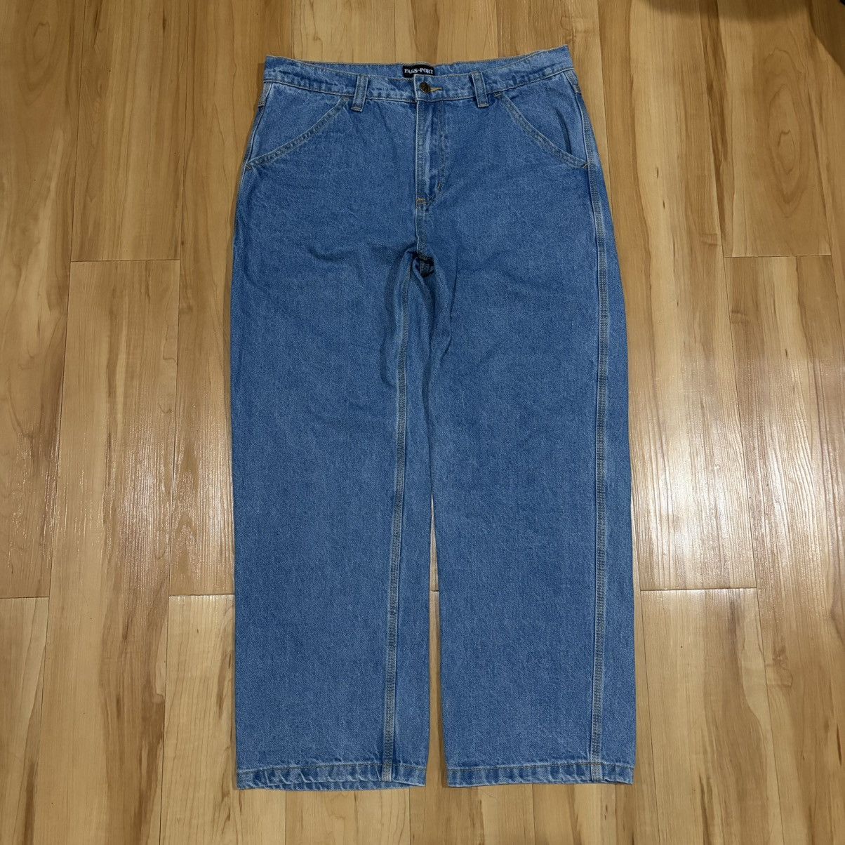Passport PASSPORT WORKERS CLUB JEANS WASHED LIGHT INDIGO Size US 34 / EU 50 - 1 Thumbnail