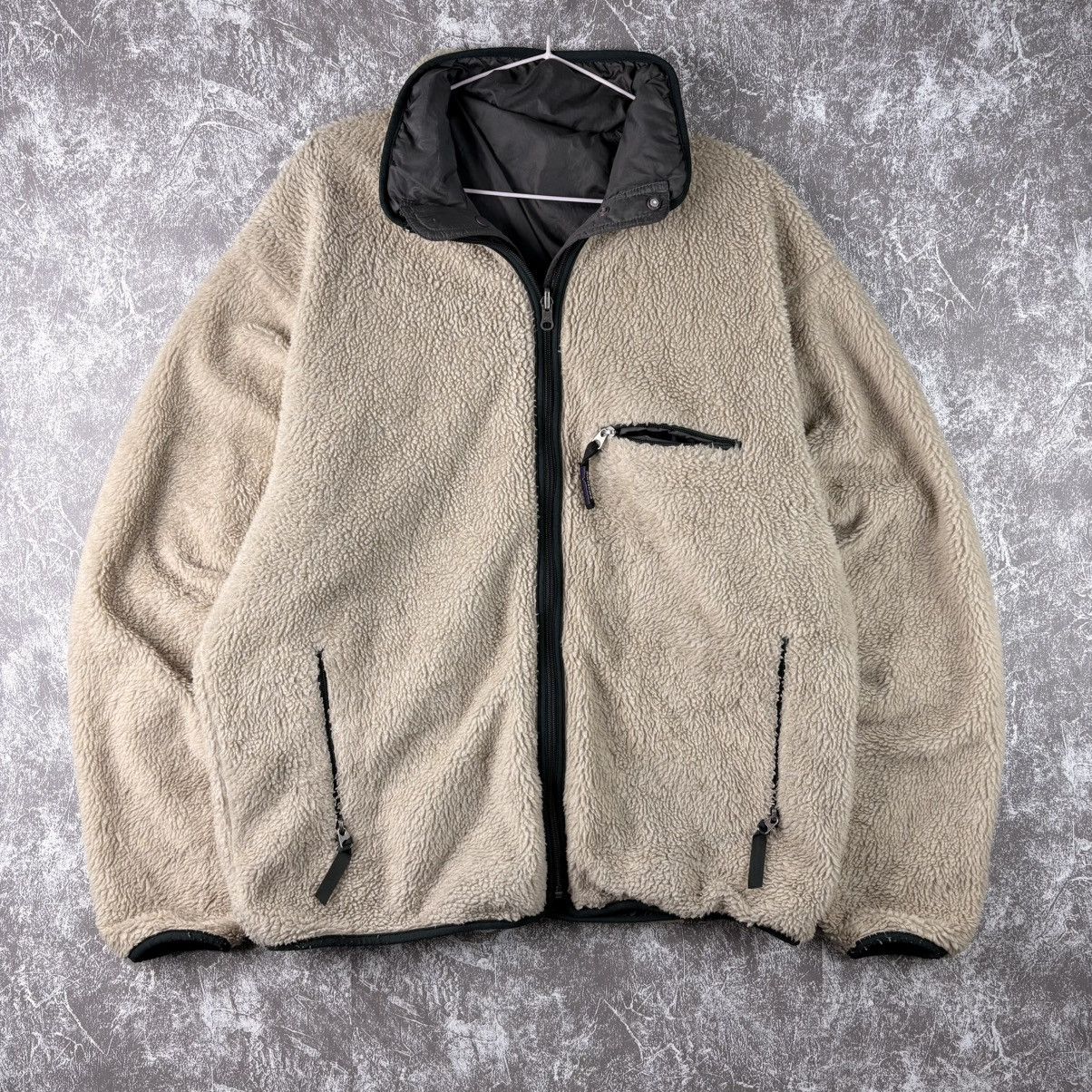 Patagonia × Vintage PATAGONIA '97 Glissade Reversible Pile Jacket,Natural/Ash XL Size US L / EU 52-54 / 3 - 1 Thumbnail